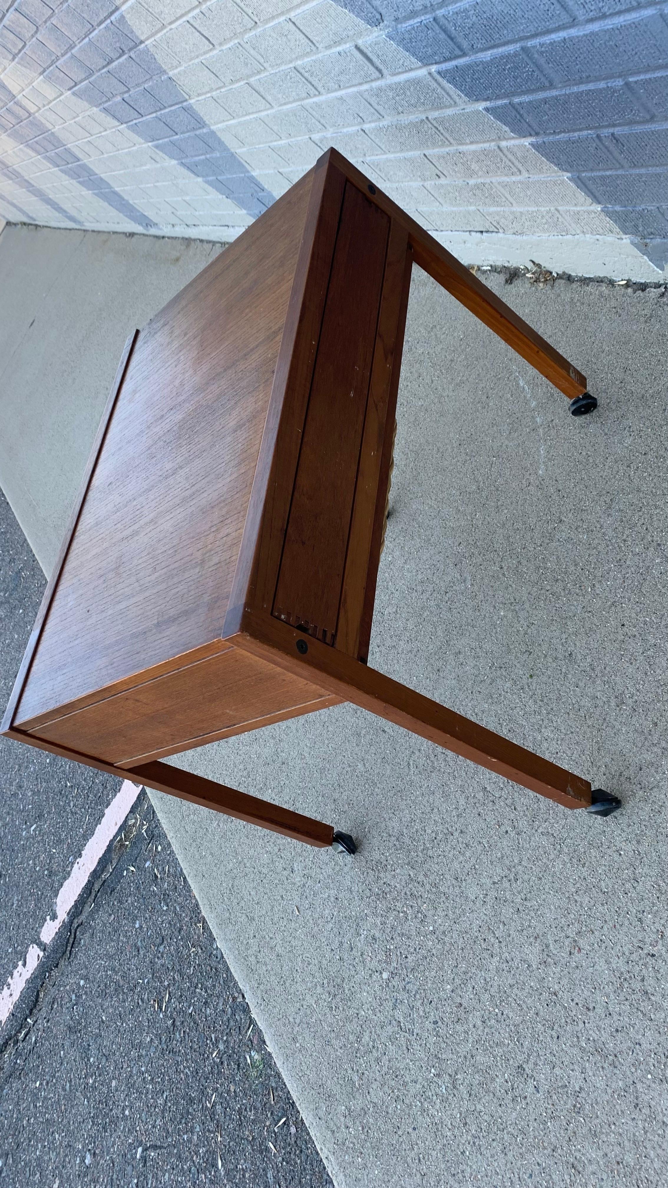 Vintage Danish Modern Style Sewing Table For Sale 2