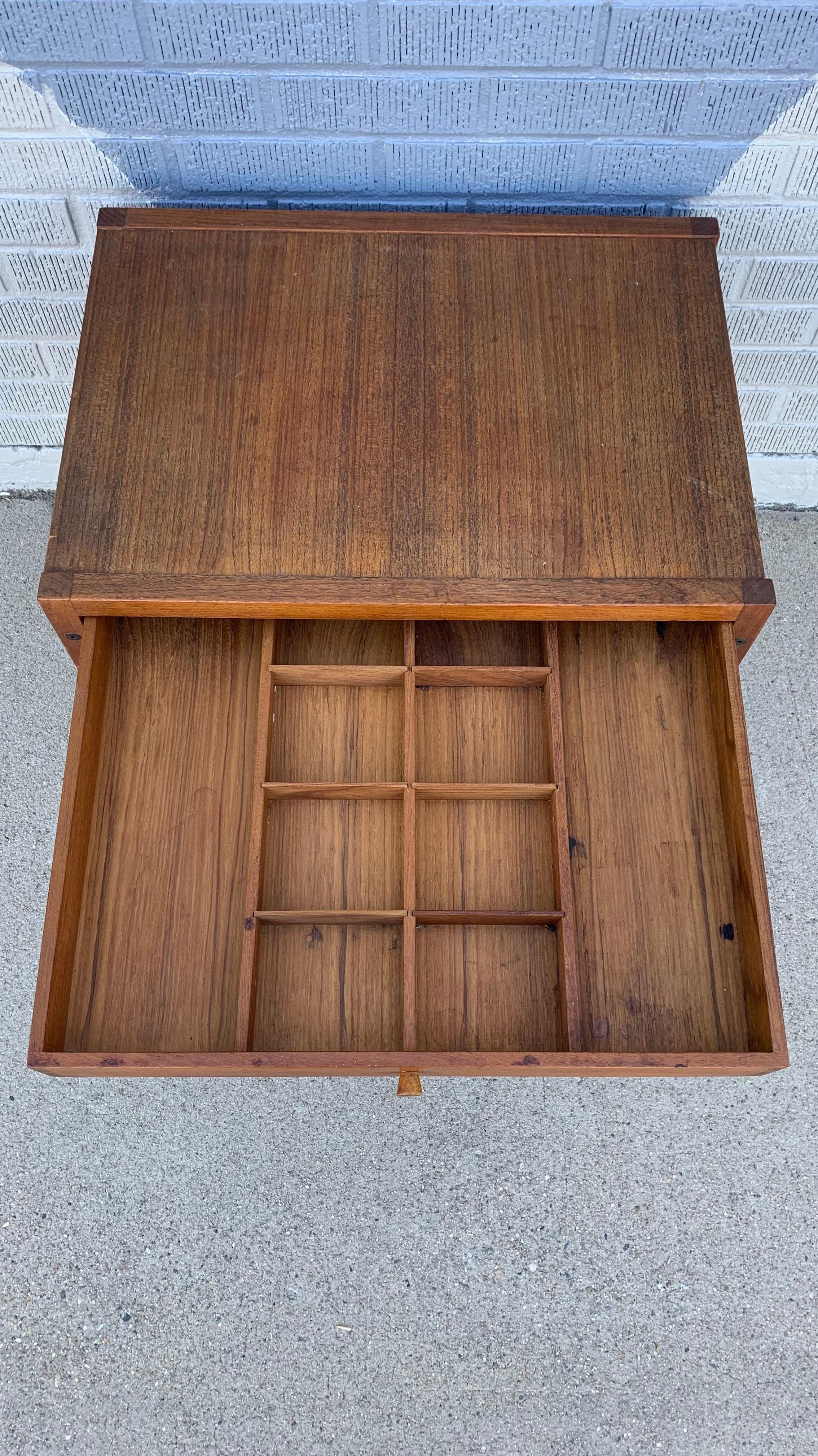 Unknown Vintage Danish Modern Style Sewing Table For Sale