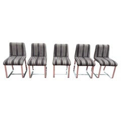 Sillas de comedor vintage de estilo «mid-century modern» con base tipo trineo, juego de 5