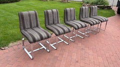 Vintage Mid-Century Modern Sled Base Dining Chairs, Set of 5
