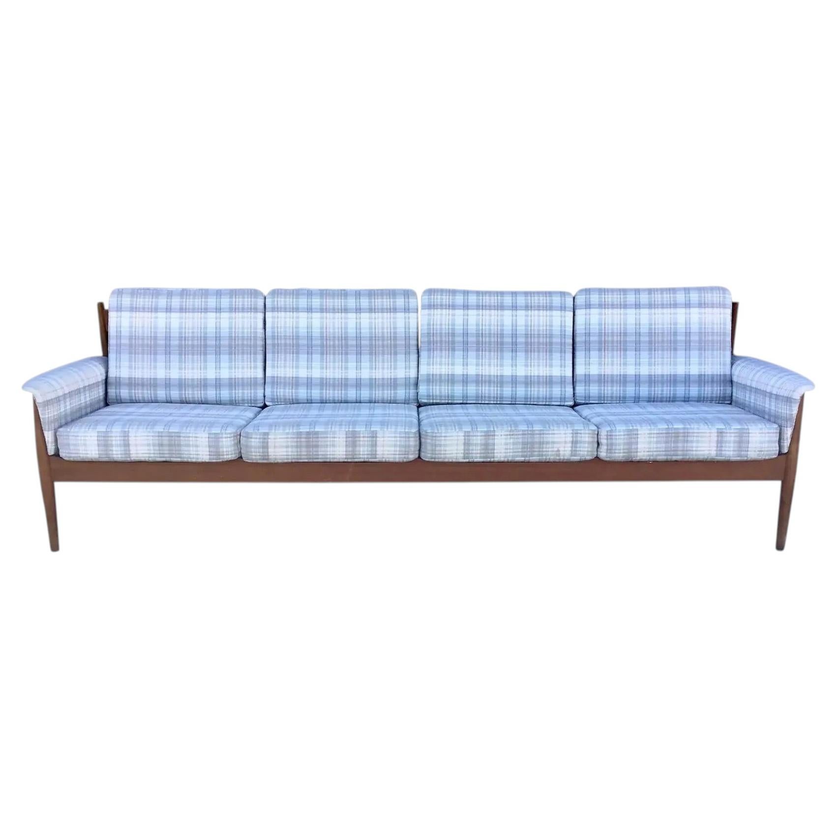 Mid 20th Century Grete Jalk for France & Sons 4 Seater Danish Modern Sofa For Sale