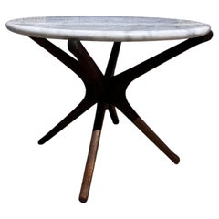 Tavolino “Jax” in stile Mid-Century Modern di Ico Parisi con piano in marmo bianco