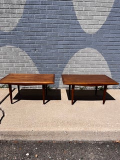 Pair of Slat Tables in the style of Adrian Pearsall, 1960s