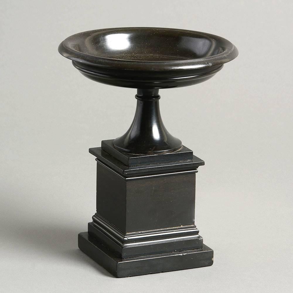 French Early 19th Century Black Belgian Marble Tazza
