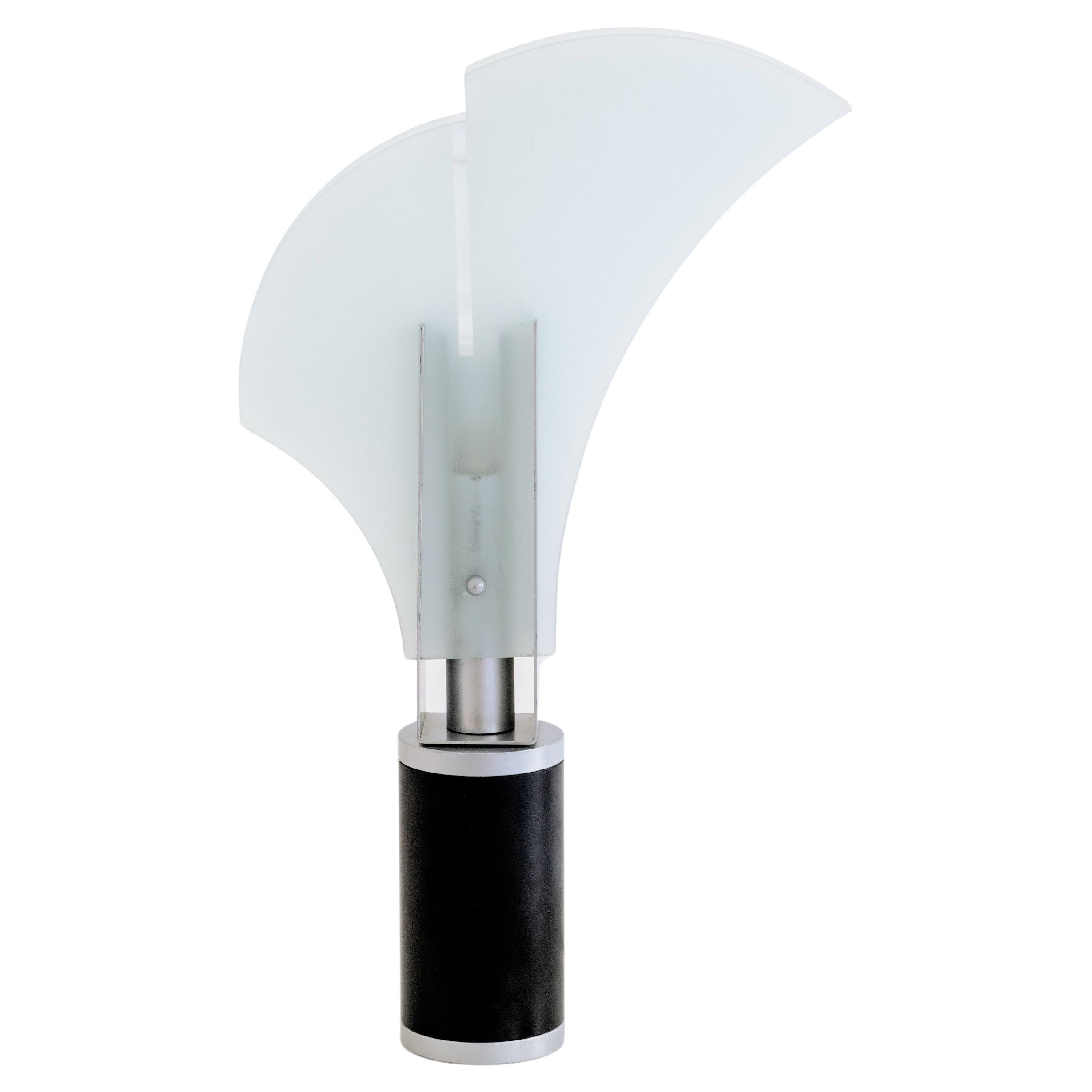 Carla Venosta, italienisches Design, ikonische Mezzo Alfiere-Glas-Tischlampe, 1960er Jahre im Angebot