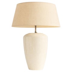Faiencerie de Charolles Signed 2Oth Century Table Lamp in Beige Ceramic Faiencerie de Charolles Signed 2Oth Century Table Lamp in Beige Ceramic