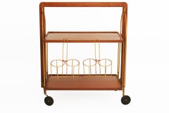Marie Françoise Mondineu Bocado Cart Service, Vintage Wood & Brass Trolley