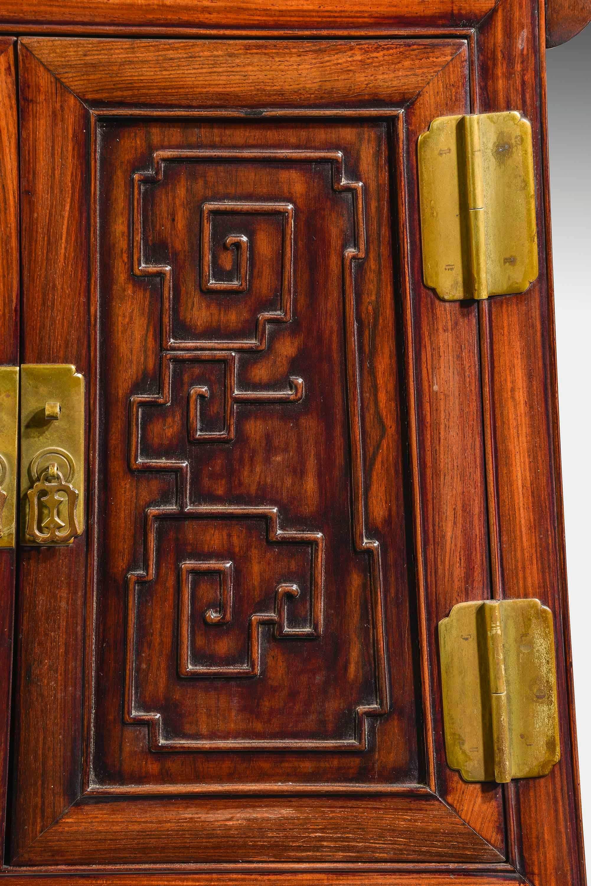 19th Century Wonderful Chinese Hardwood Side Cabinet