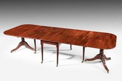 George III Mahogany Three Section Dining Room Table