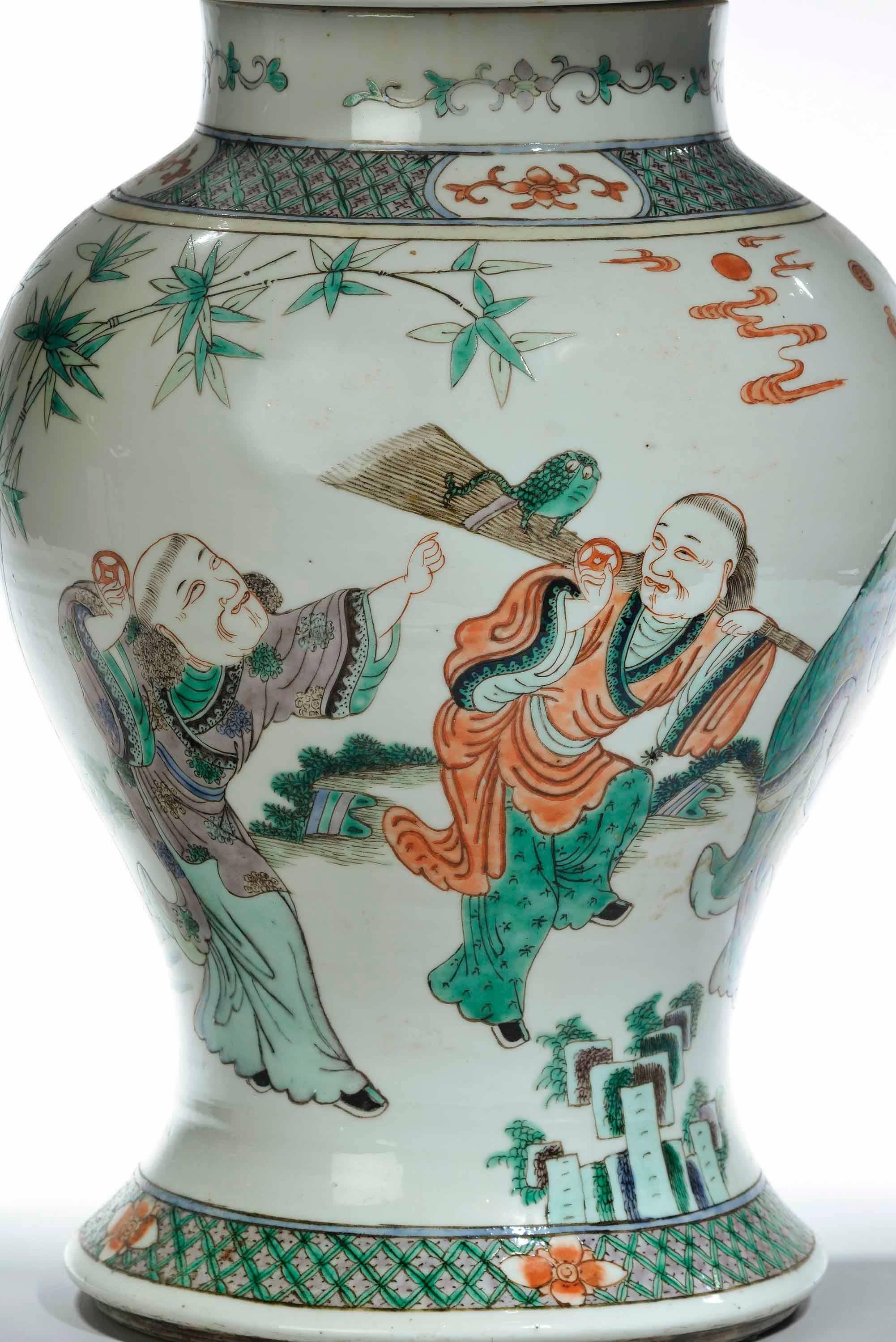 19th Century Famiille Verte Porcelain Vase 1