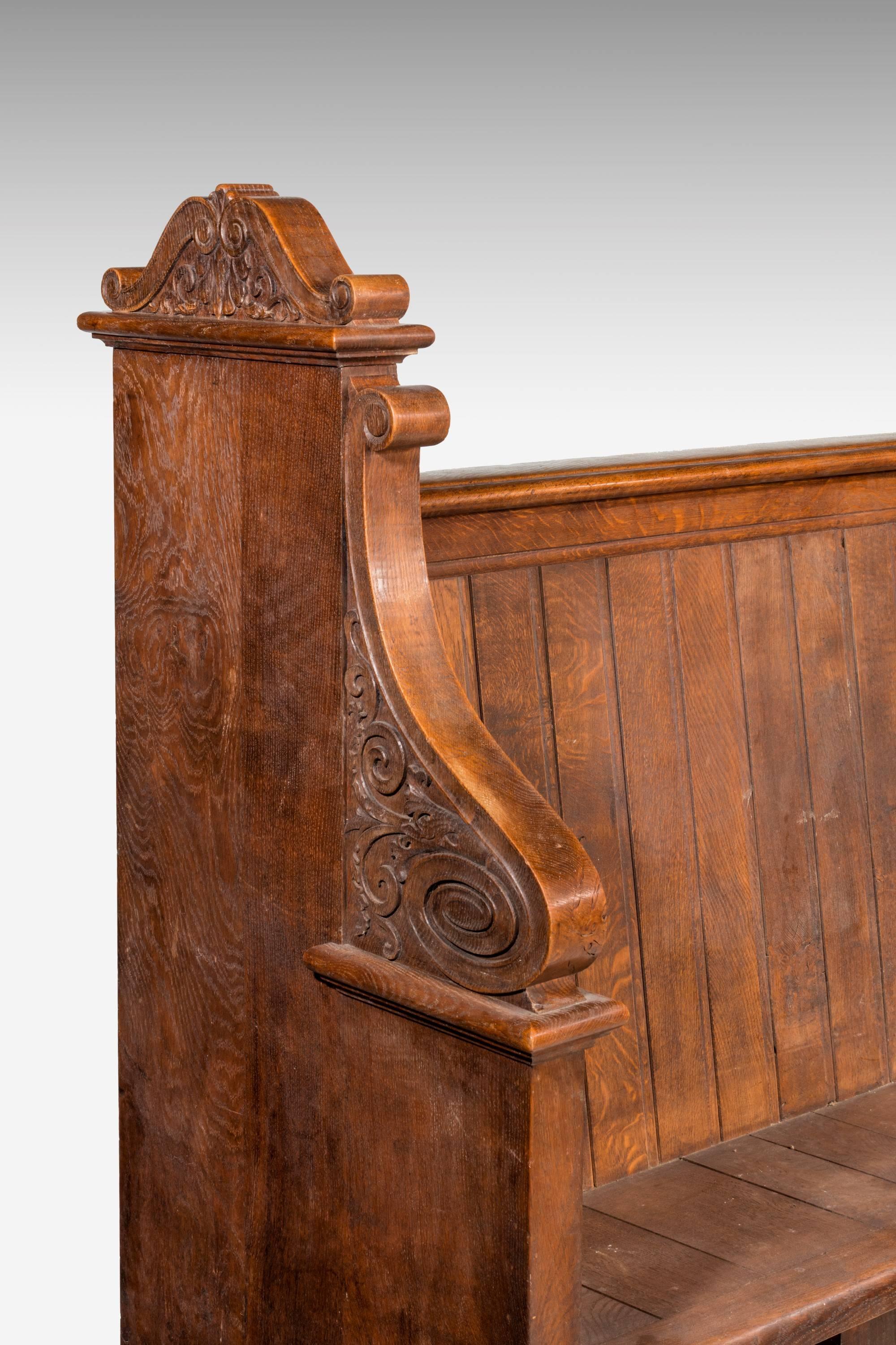 Late 19th Century Gothic Oak Pews 1