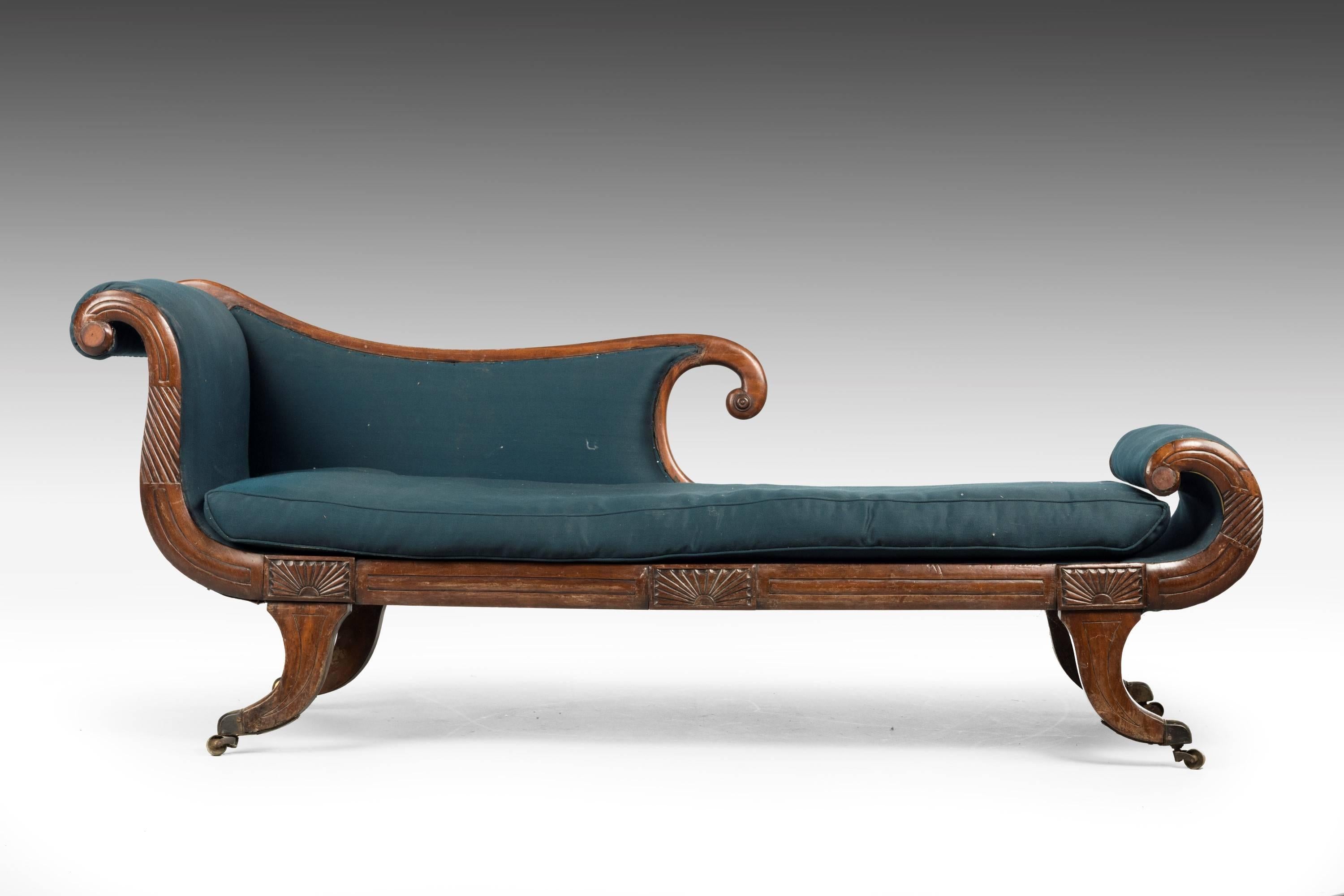 Early 19th Century Regency Period Chaise Longue In Excellent Condition In Peterborough, Northamptonshire