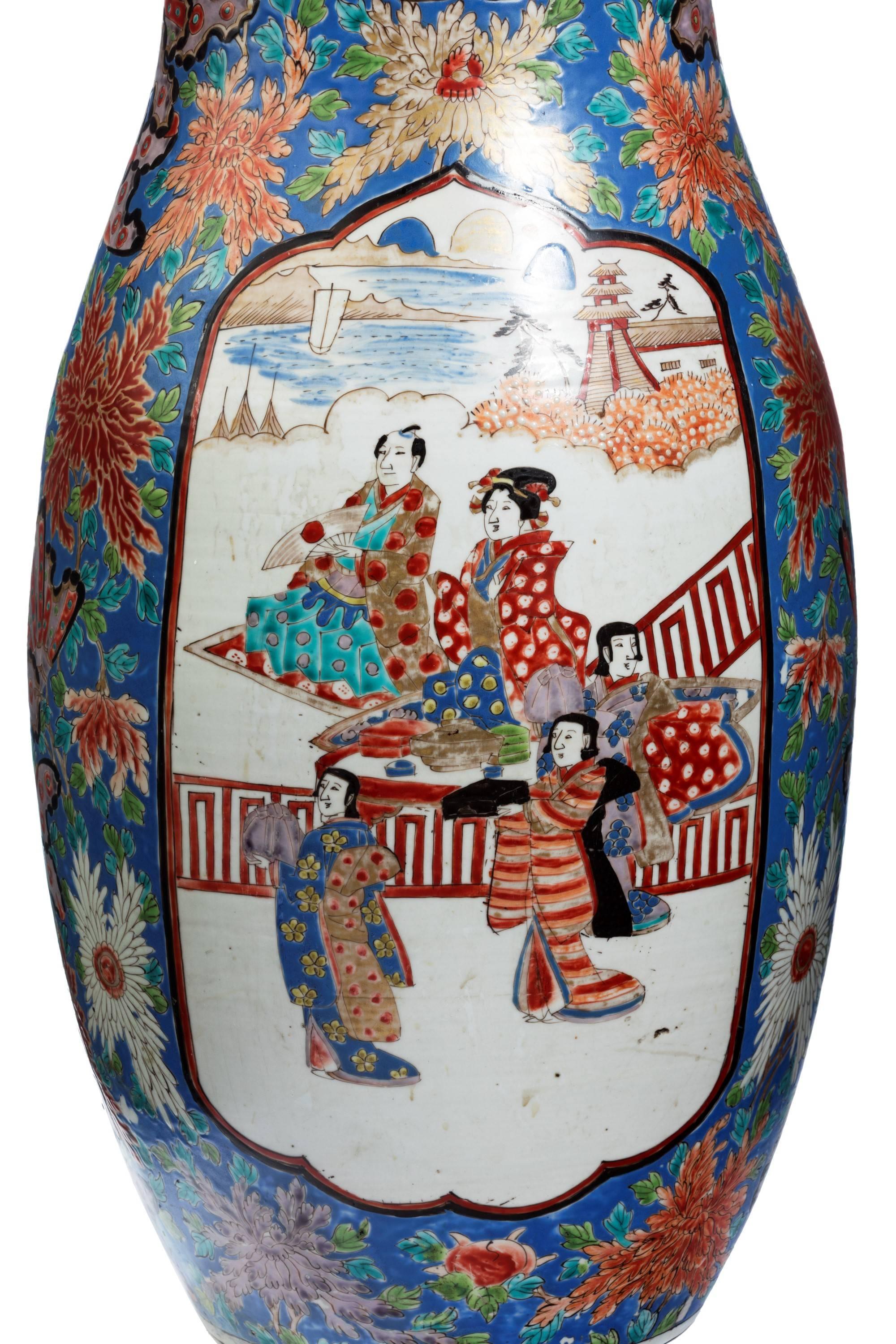 Late 19th Century Massive Oriental Waisted Vase 1