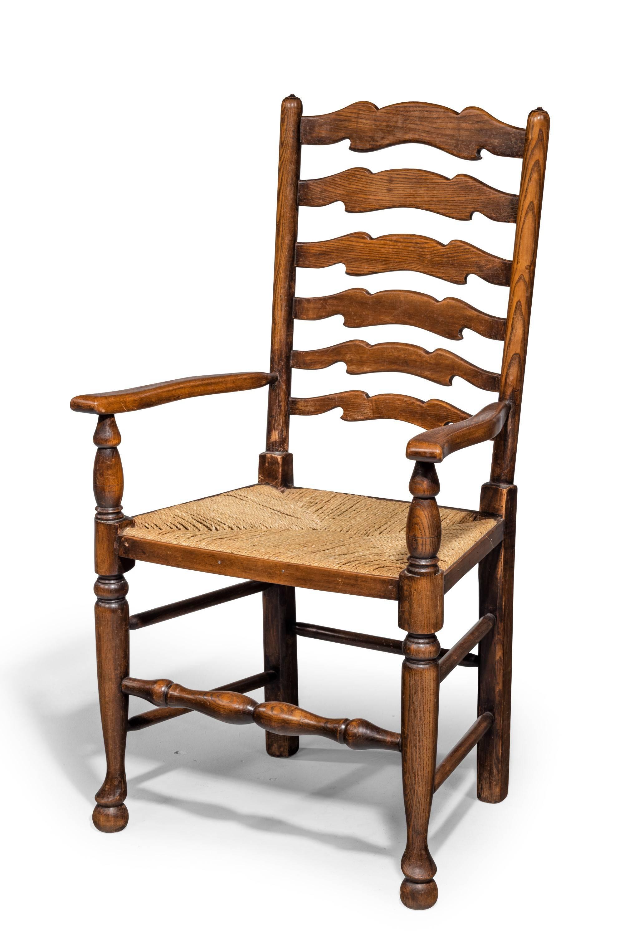 Set of Eight Late 19th Century Ladderback Chairs 2