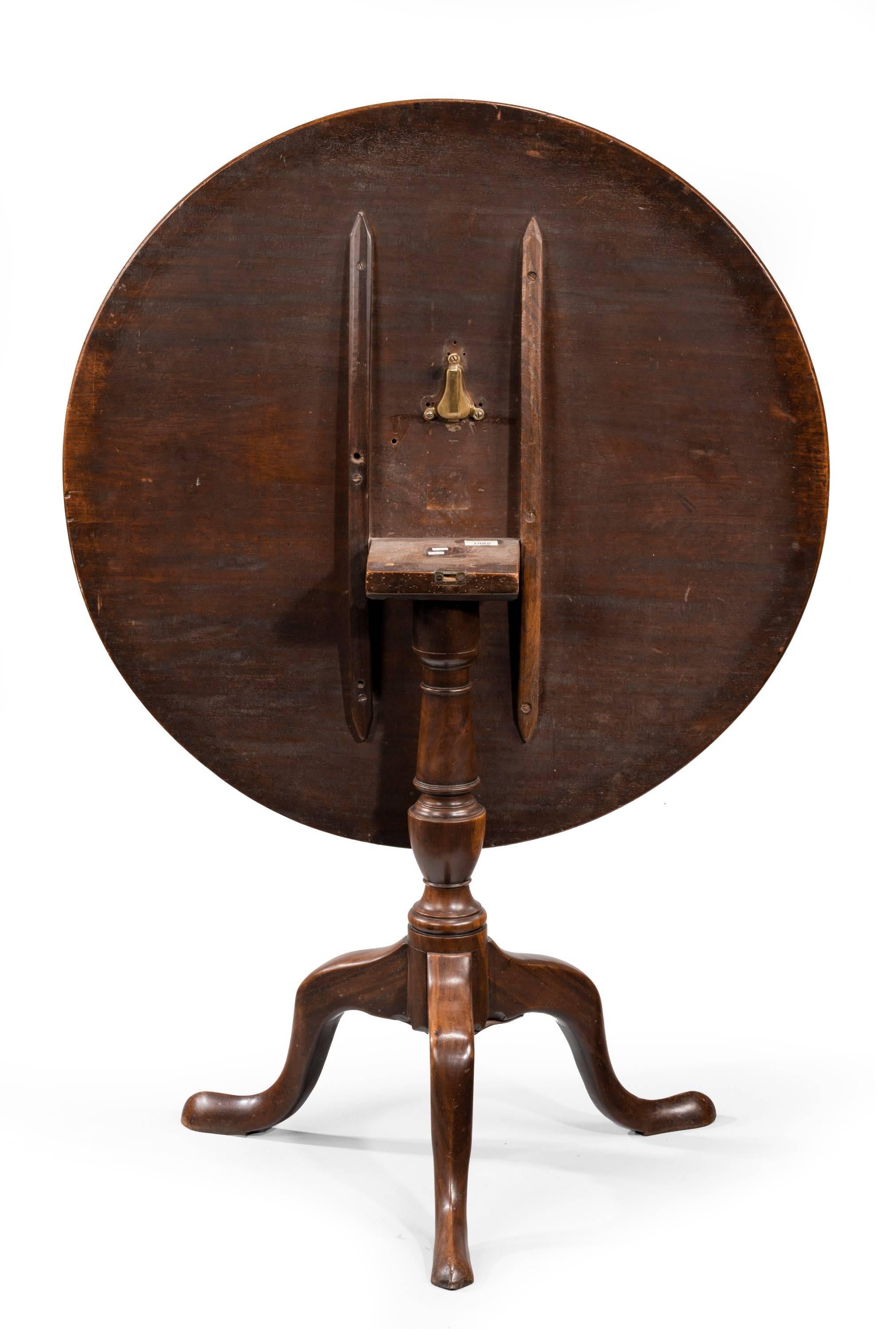 English Late 18th Century Mahogany Tilt Table