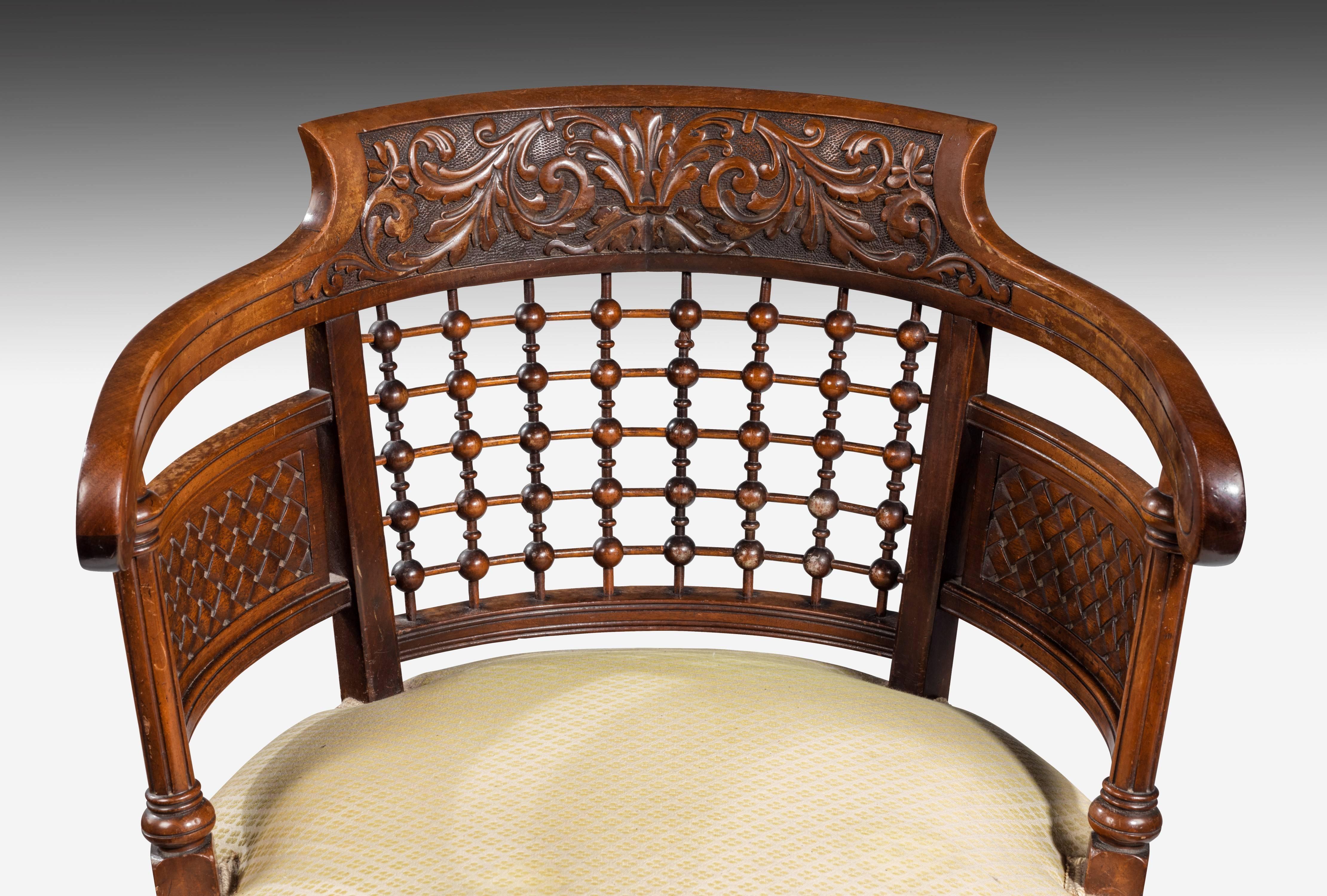 Late 19th Century Mahogany Tub Chair 1