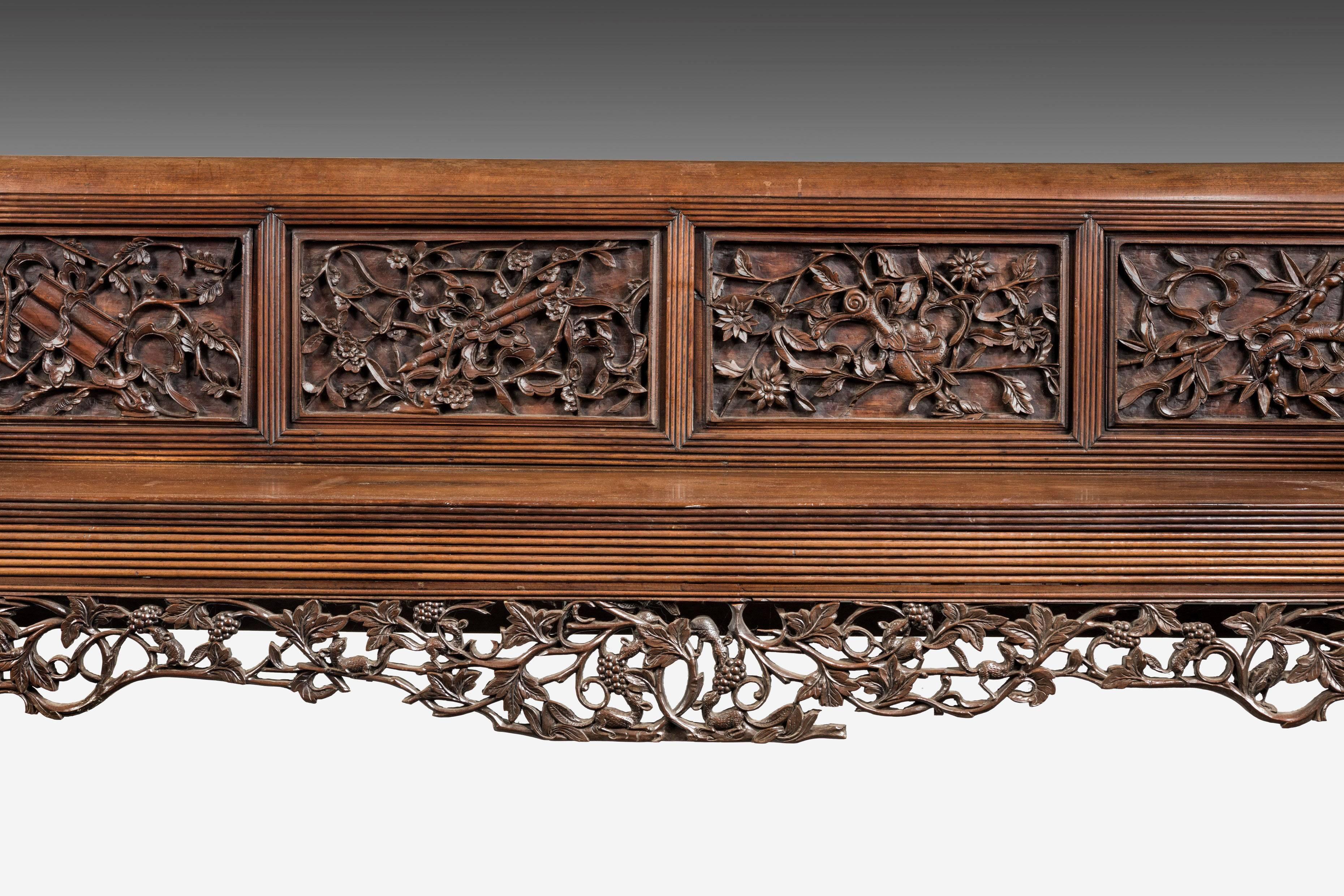 Mid-19th Century Chinese Hardwood Sofa 2