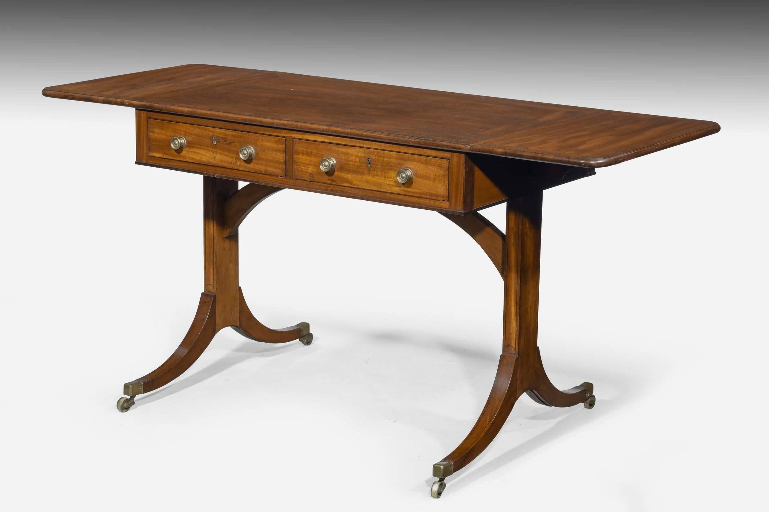 English Early 19th Century Mahogany Sofa Table