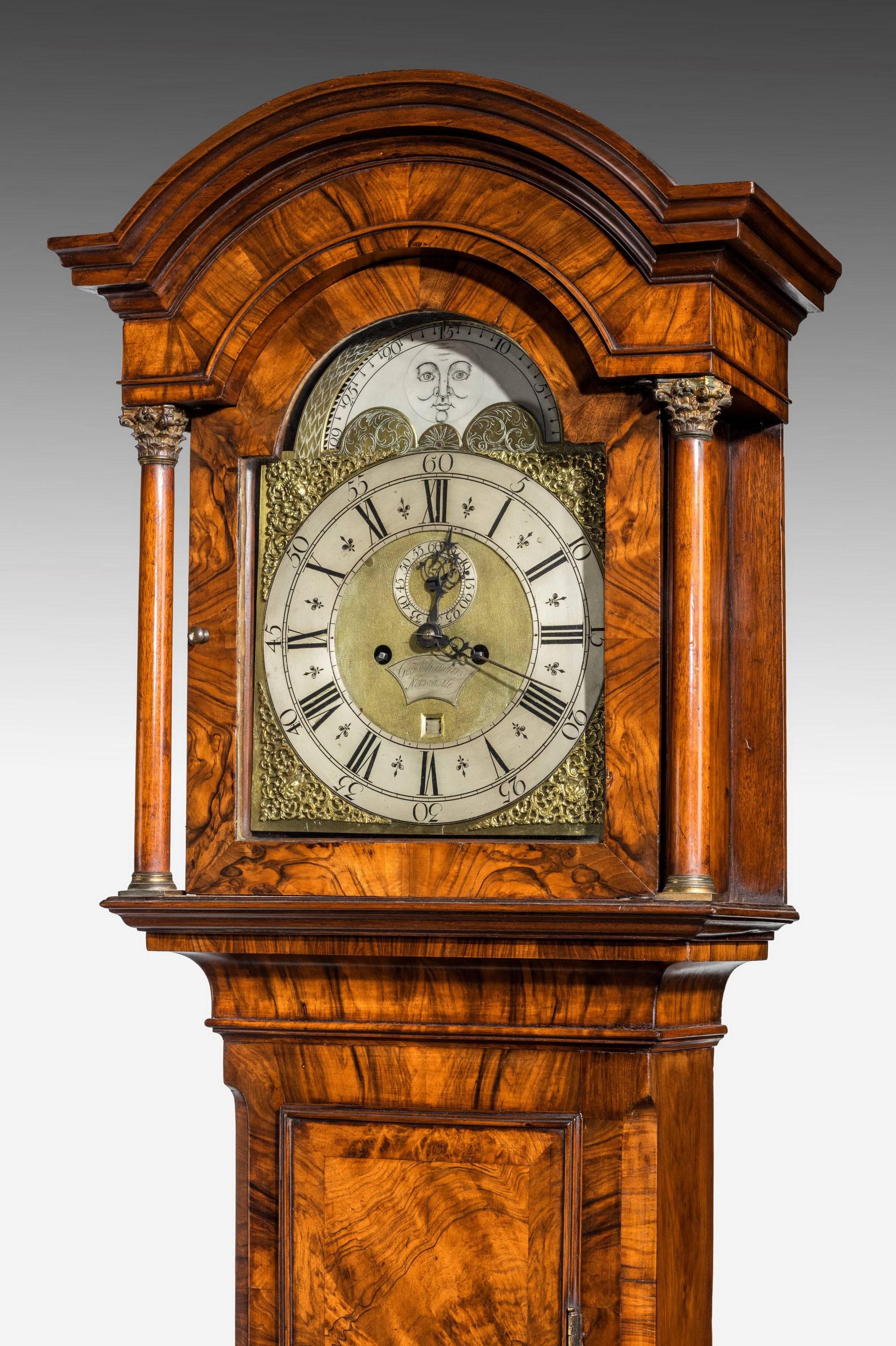 English George III Period Longcase Clock by George Chambers of Newcastle