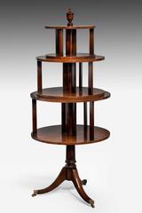 Late 19th Century Mahogany Three-Tier Revolving Book Stand