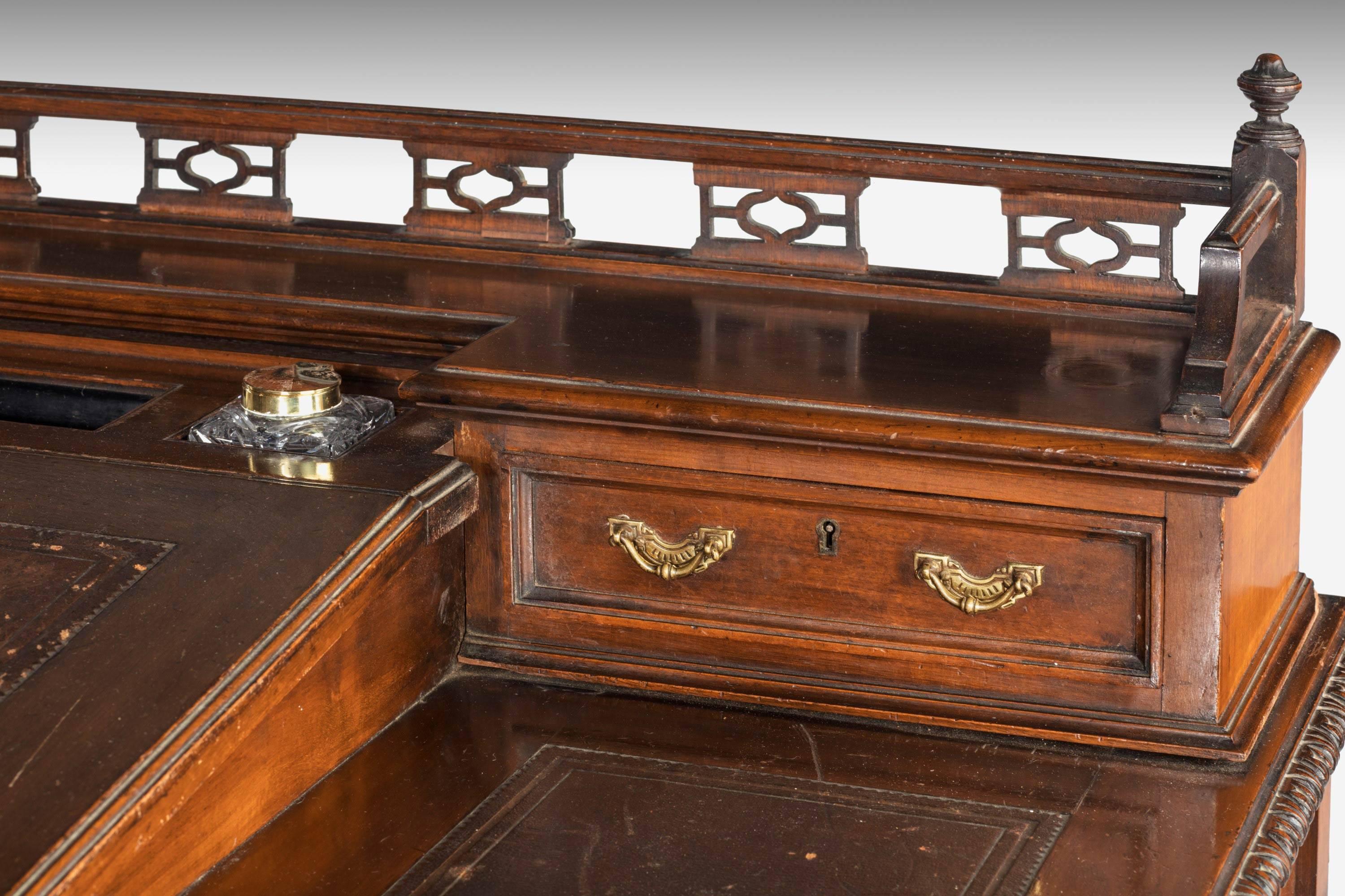 Late 19th Century Mahogany Desk In Excellent Condition In Peterborough, Northamptonshire