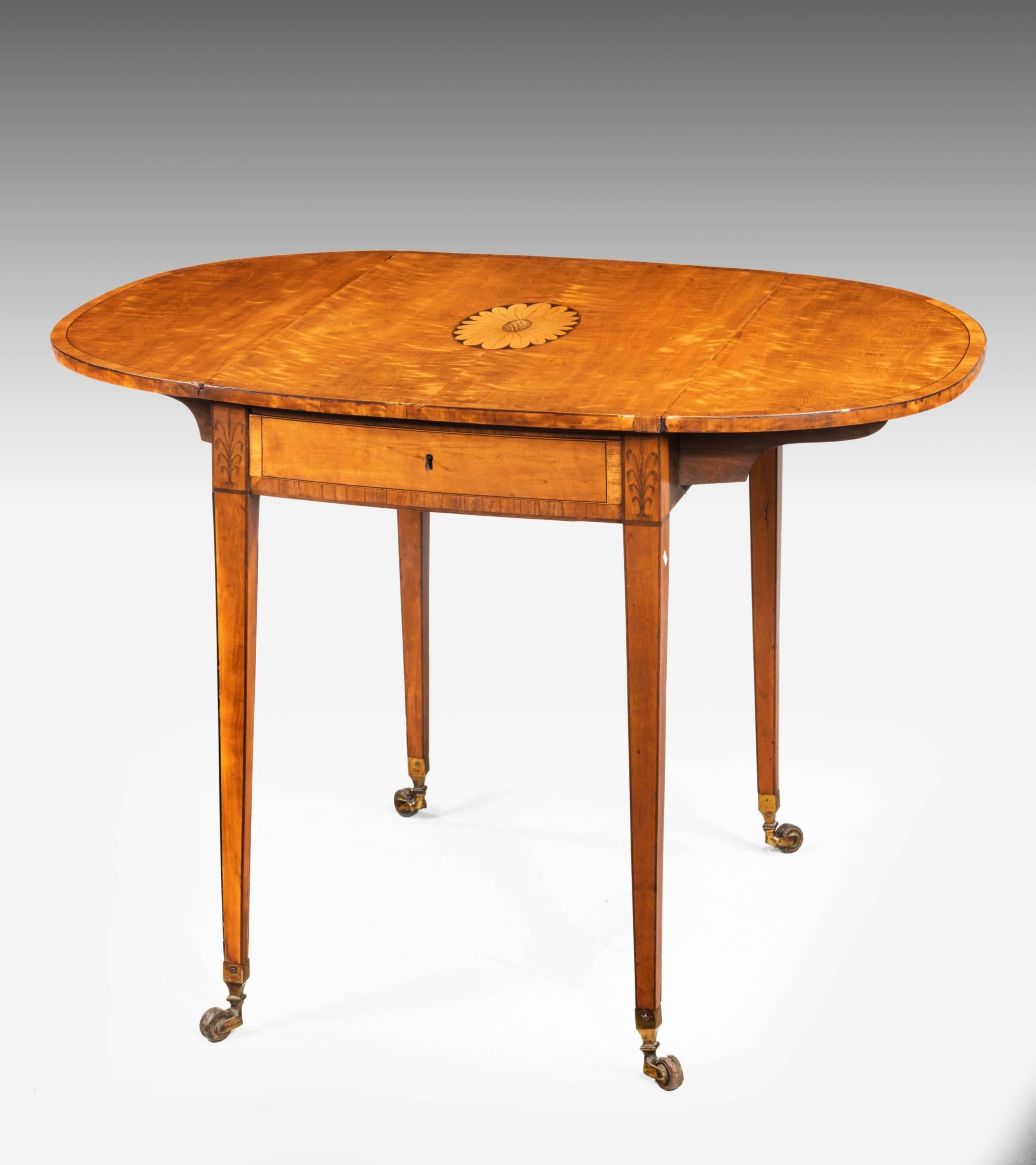 English Late 18th Century Satinwood Pembroke Table