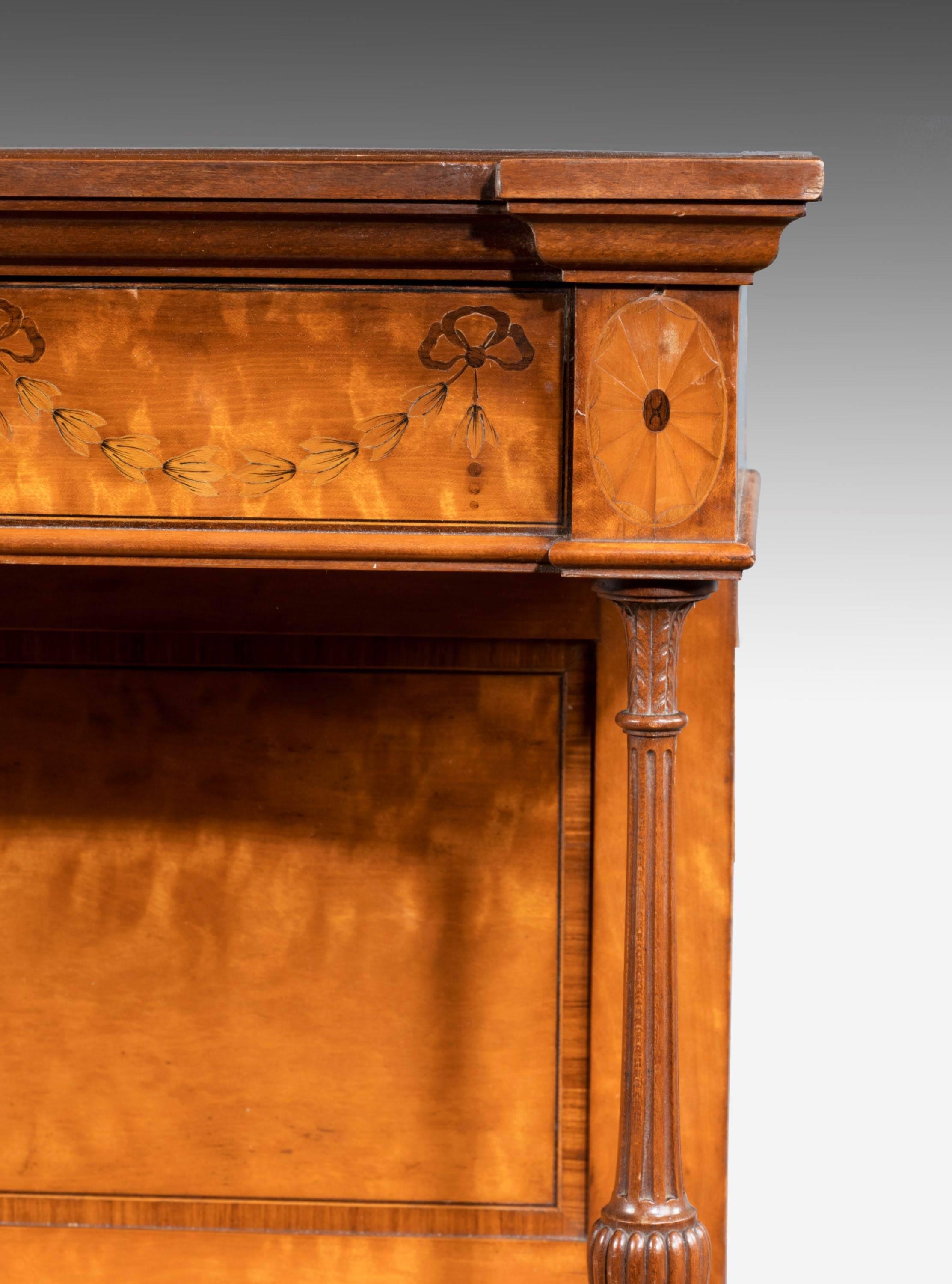 Pair of Late 19th Century Satinwood and Marquetry Hanging Shelves 3