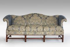 Chippendale Design Camelback Sofa