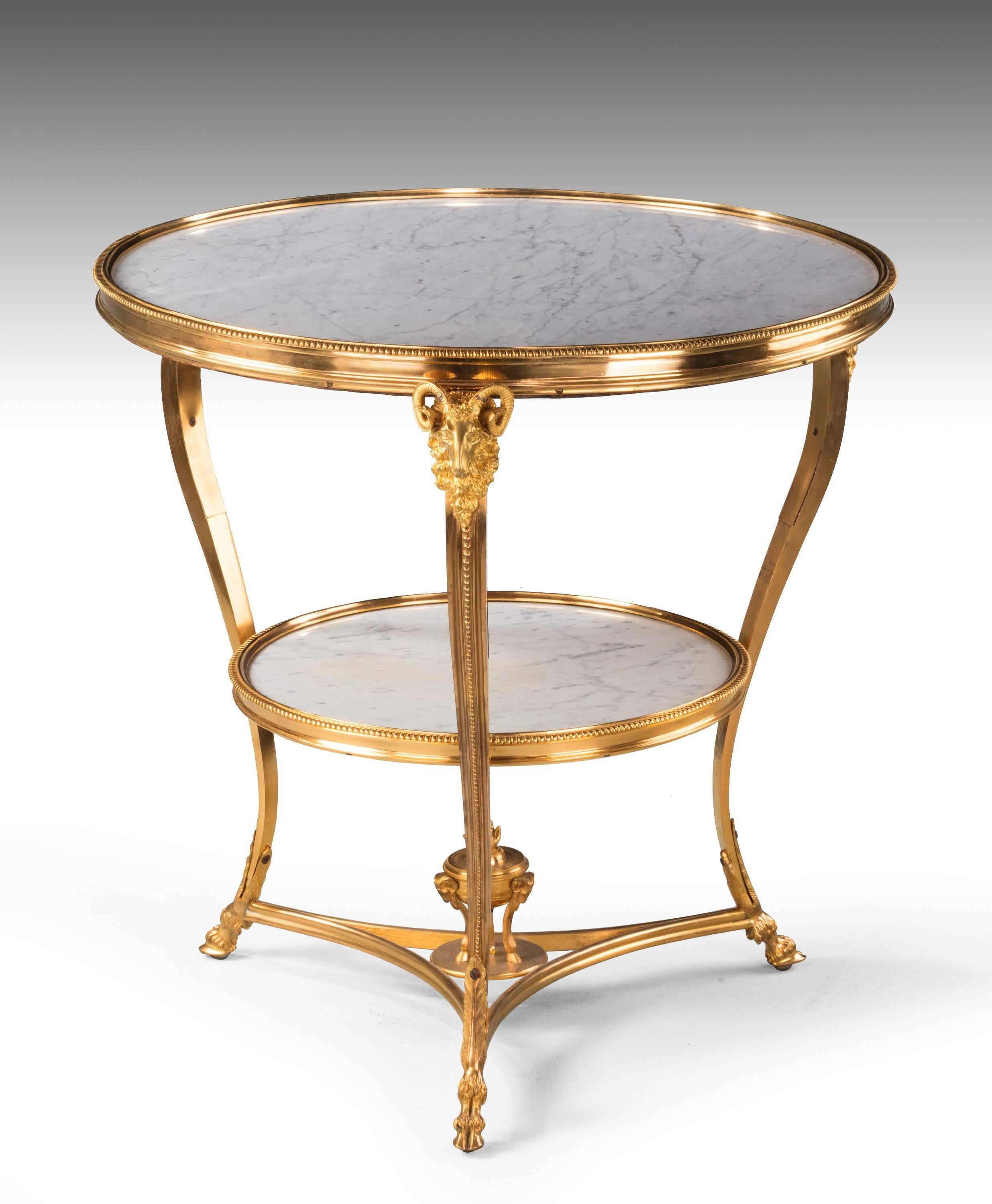 Late 19th Century French Two-Tier Gueridon In Excellent Condition In Peterborough, Northamptonshire