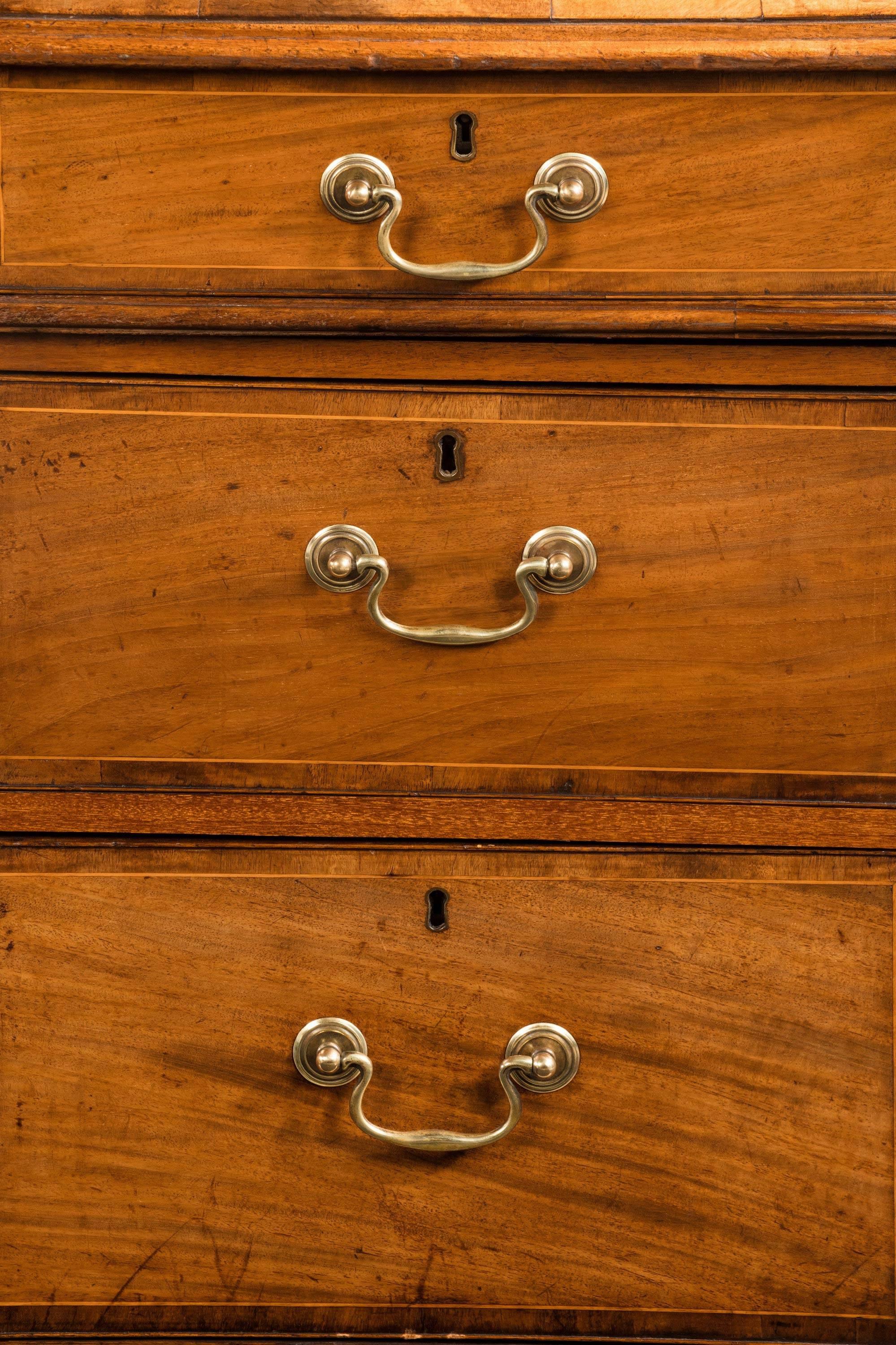 Chippendale Period Mahogany Partners Desk in Three Sections 2