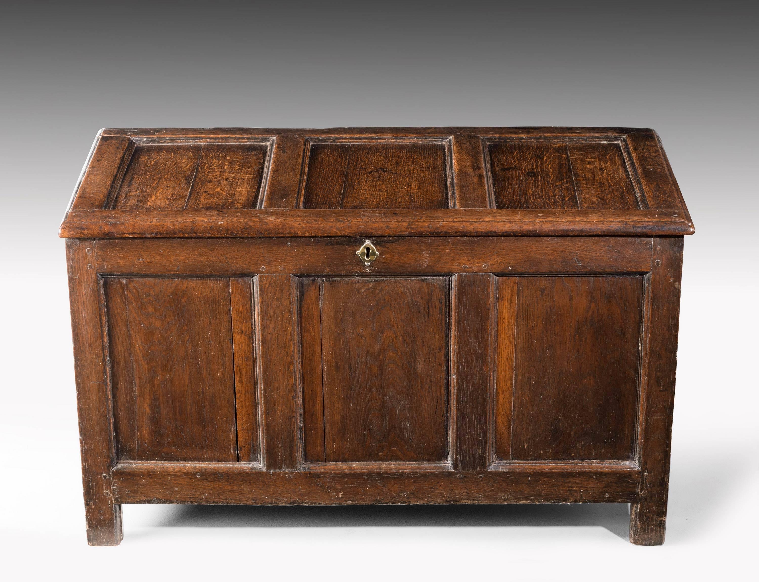Early 18th Century Oak Panelled Kist with an Excellent Patina 2
