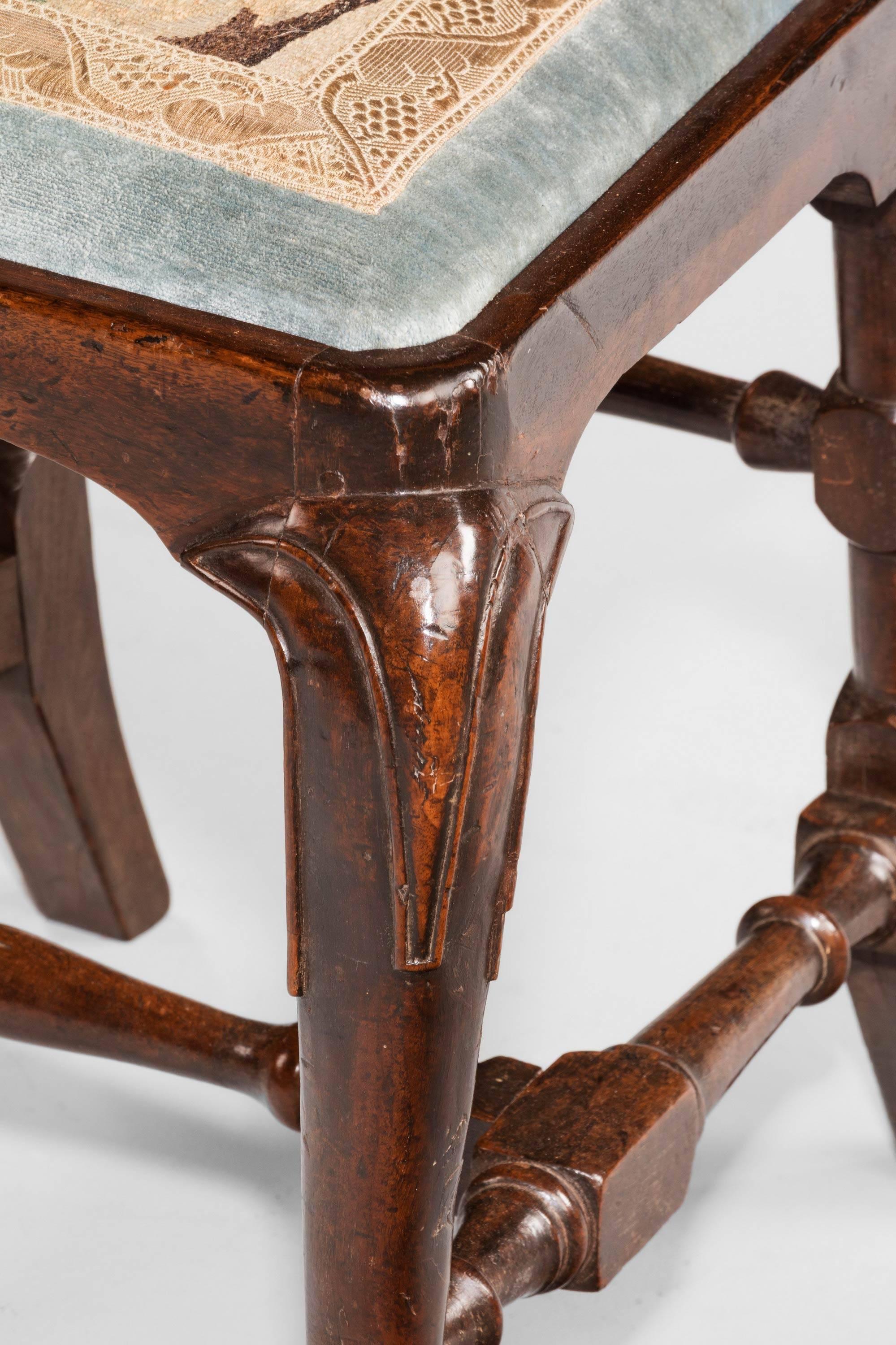 18th Century Queen Anne Period Walnut Single Chair of Elegant Shape