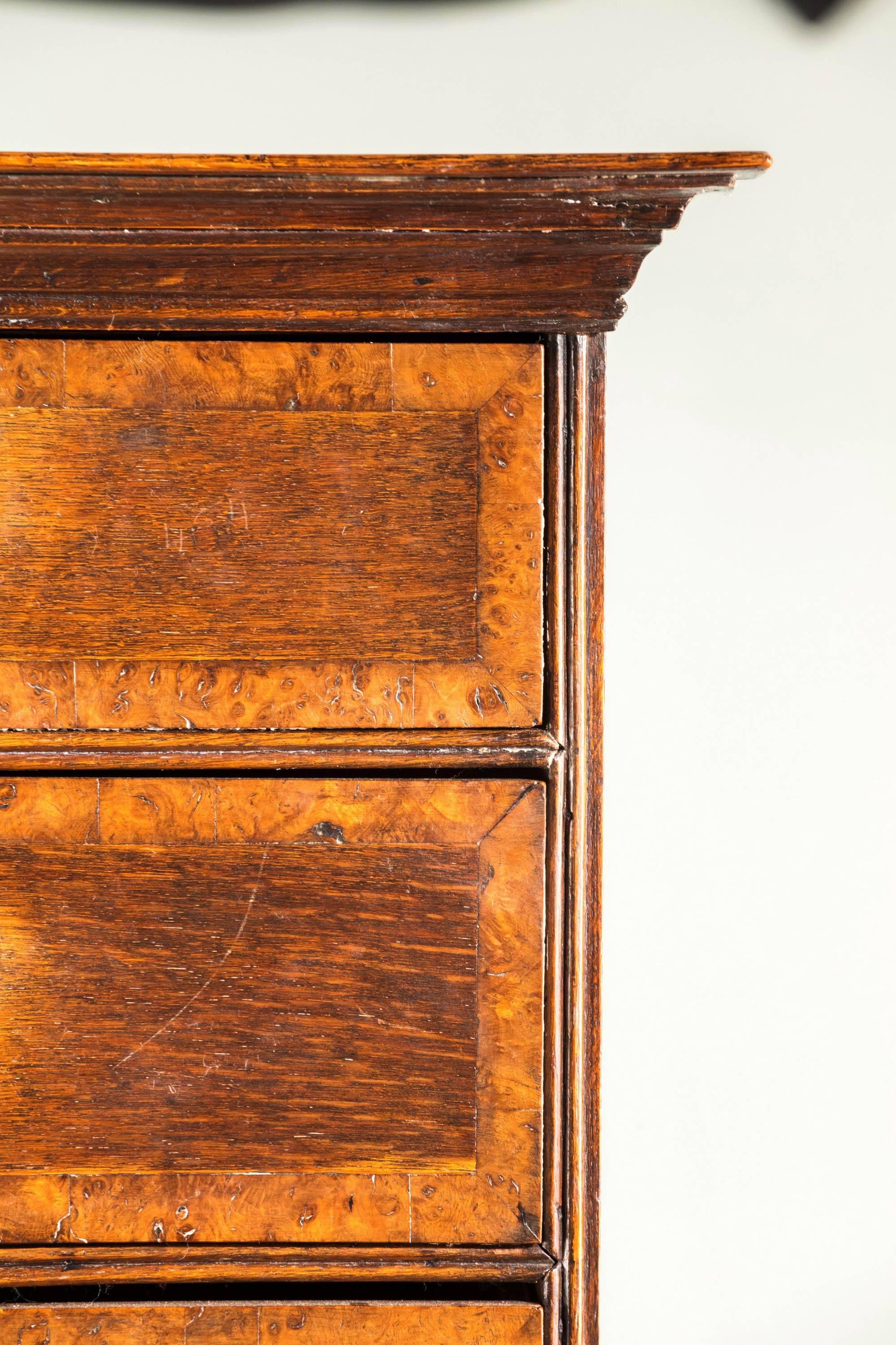 Mid-18th Century Oak Tallboy or Chest on Chest on Carved Supports 4