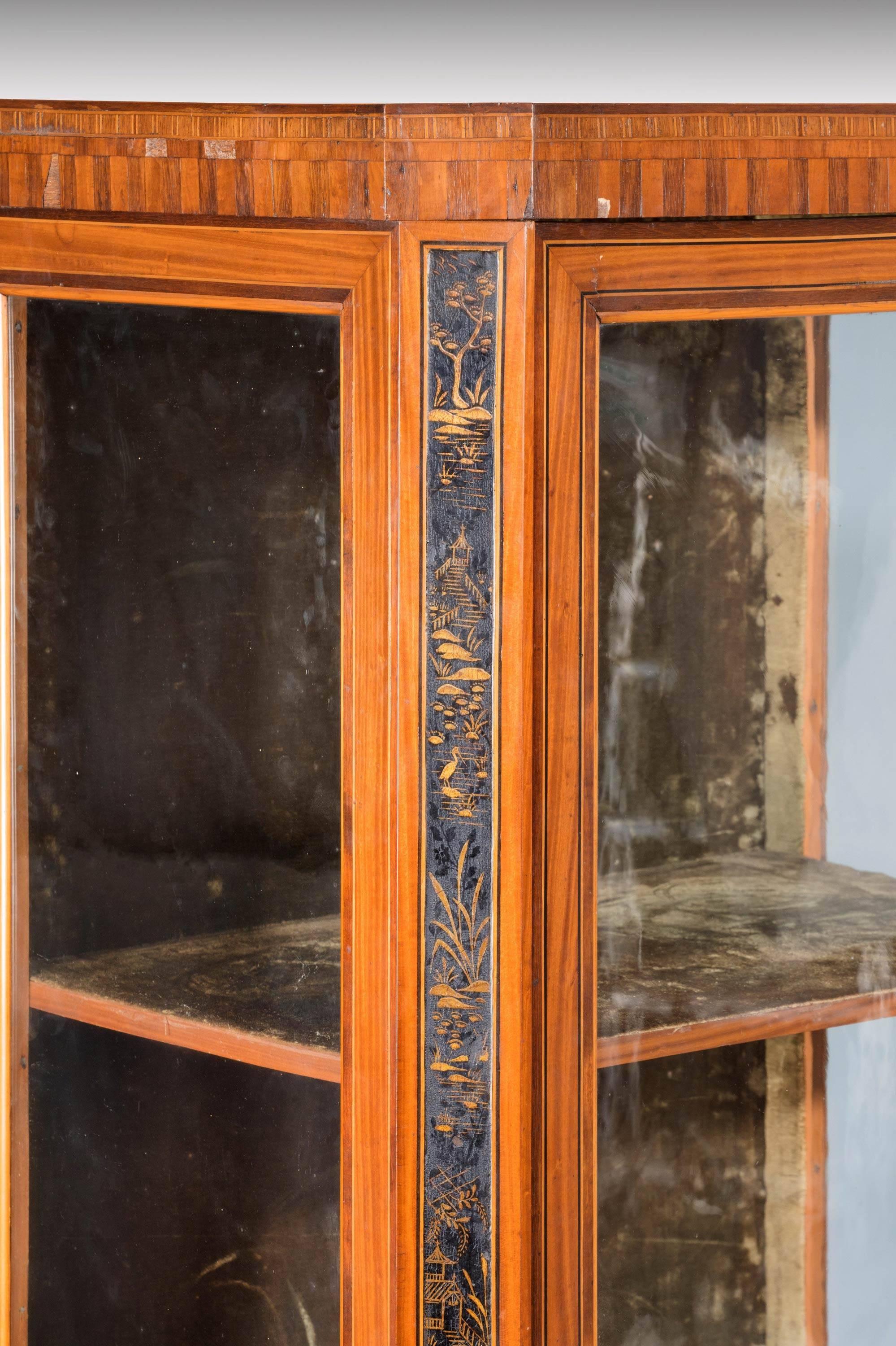 Pair of Late 19th Century French Satinwood Display Cabinets 2