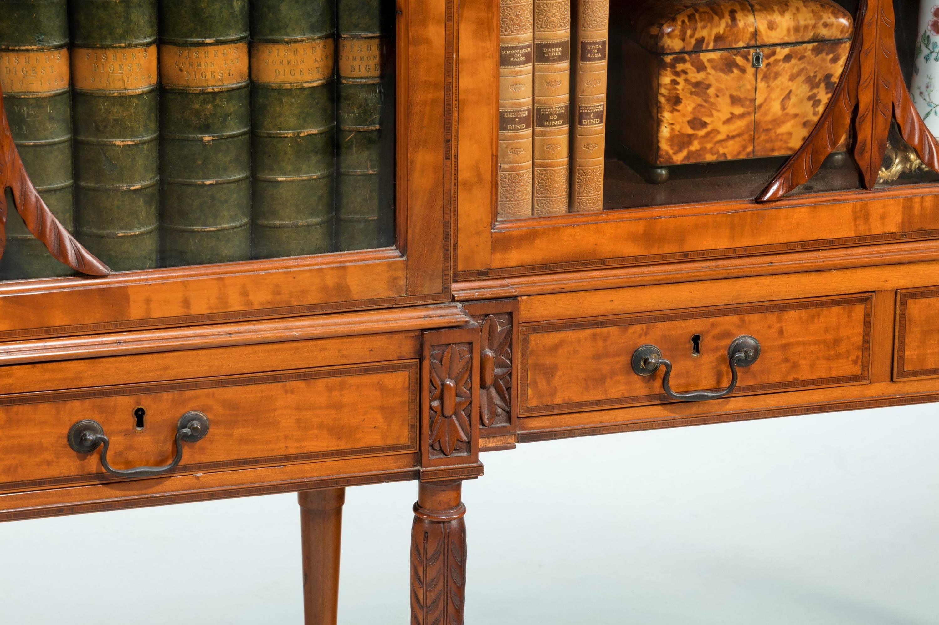 George III Period Mahogany Breakfront Bookcase 3