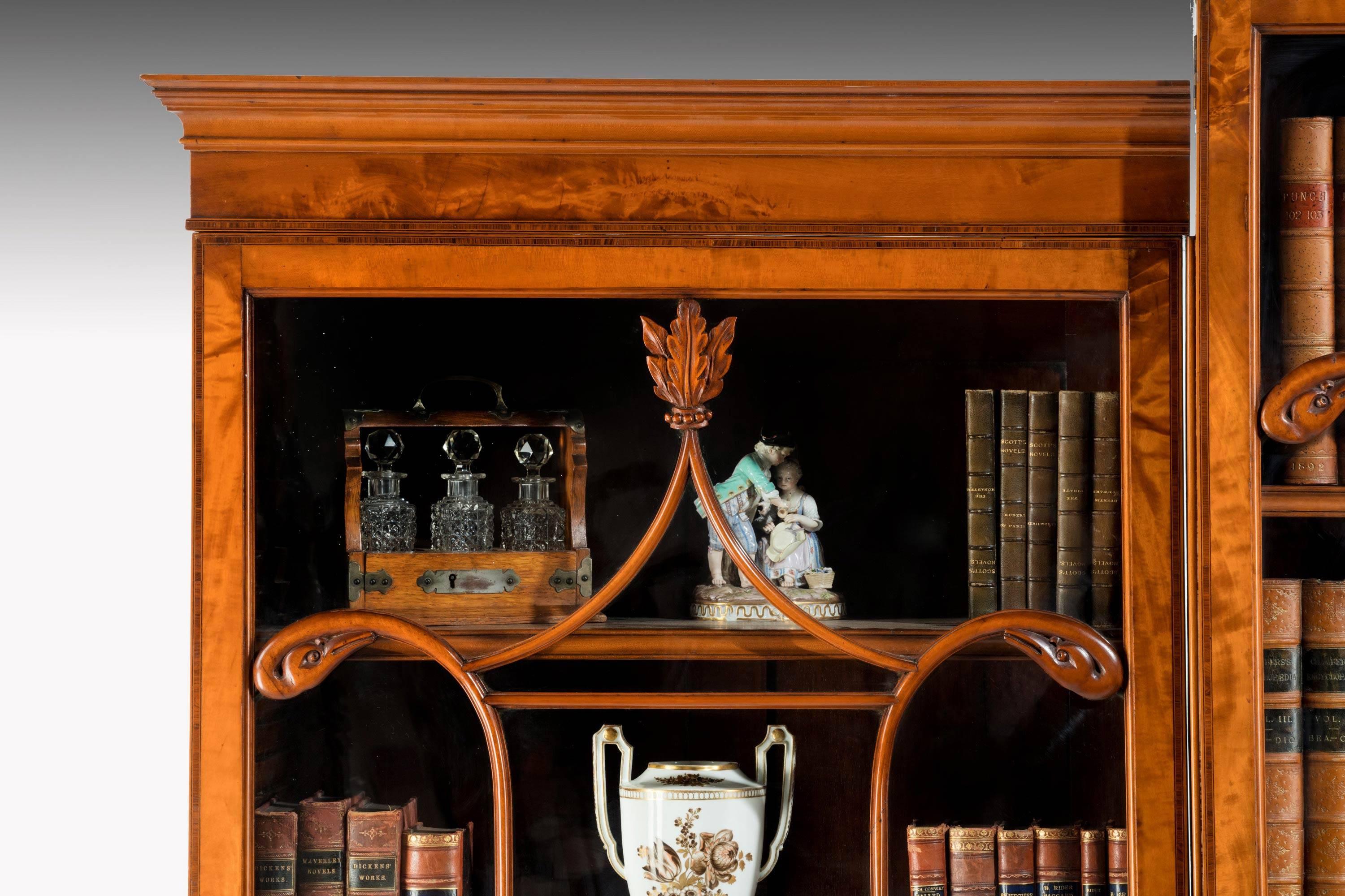George III Period Mahogany Breakfront Bookcase 1