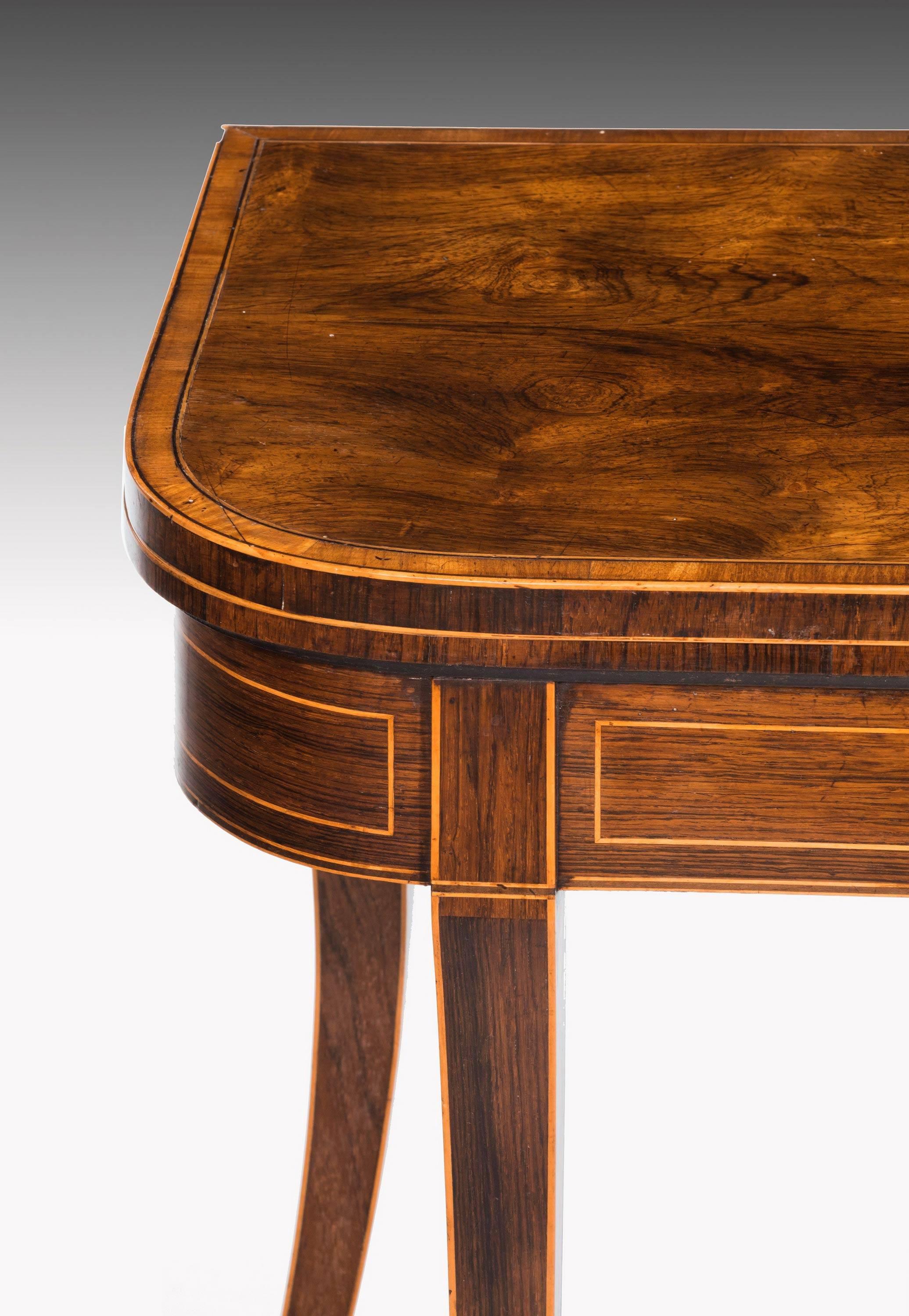 George III Period Mahogany D Form Card Table In Good Condition In Peterborough, Northamptonshire