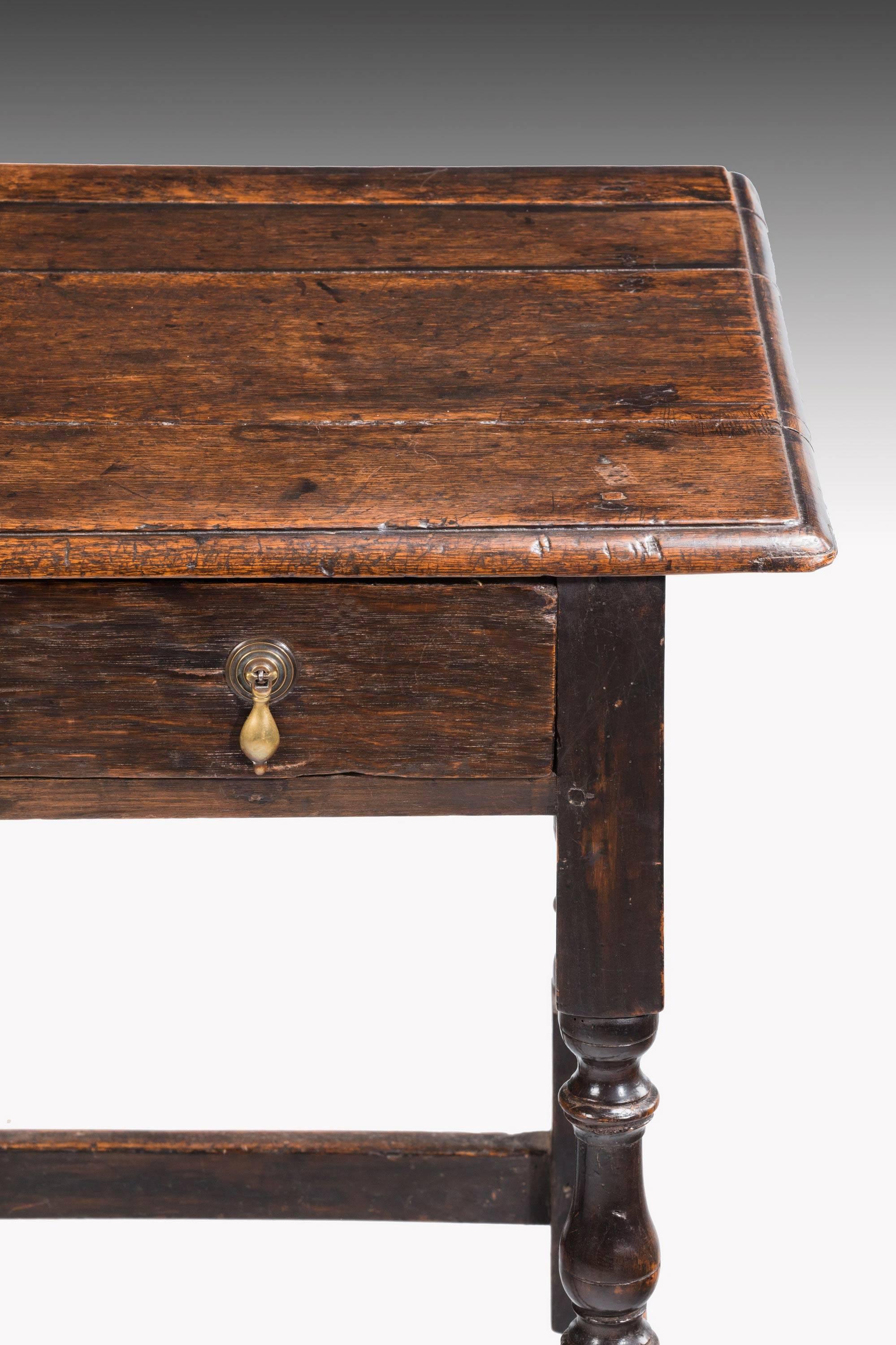 English Early 18th Century Side Table Incorporating a Single Drawer