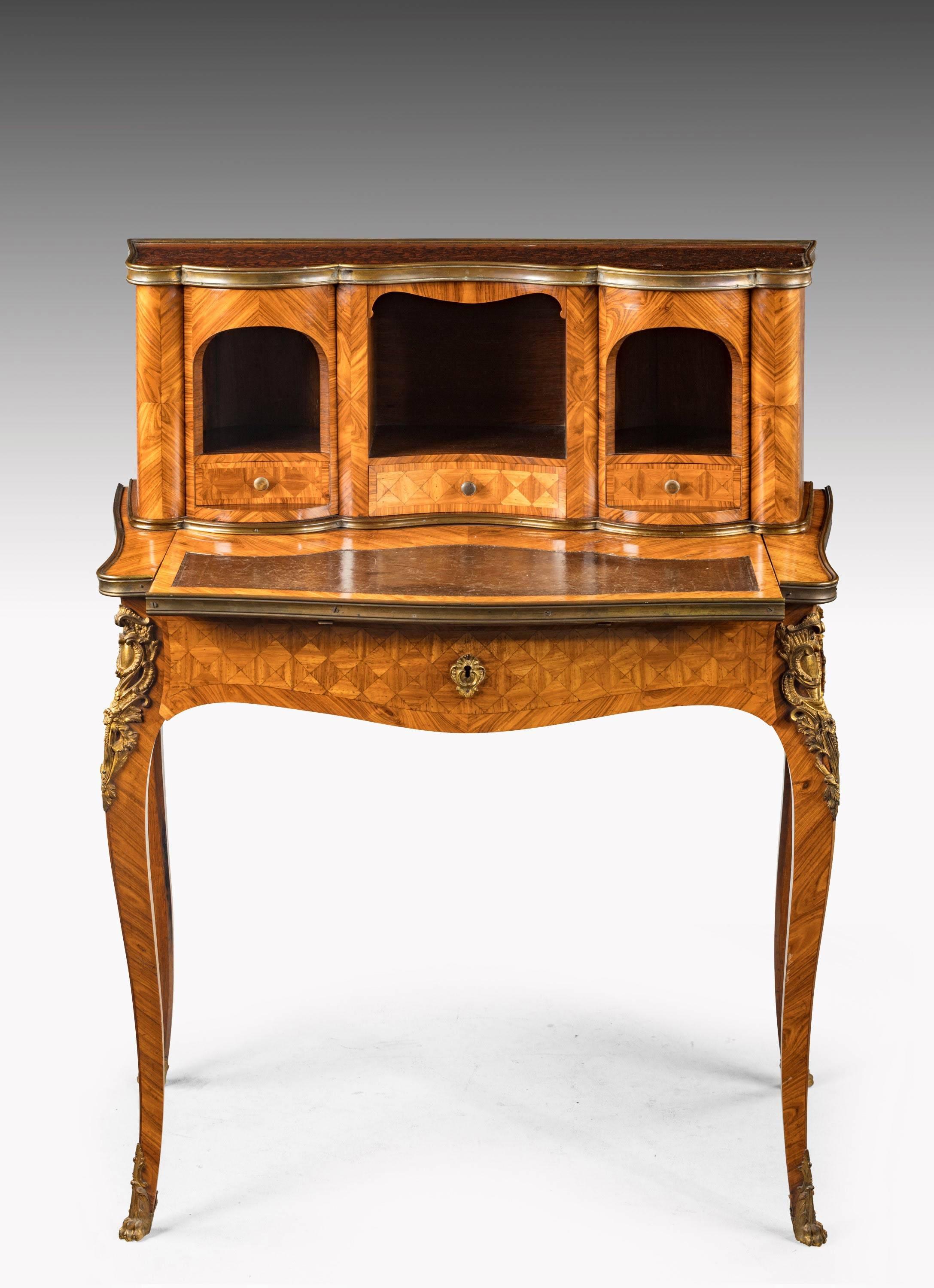 English Late 19th Century Kingwood Bonheur du Jour