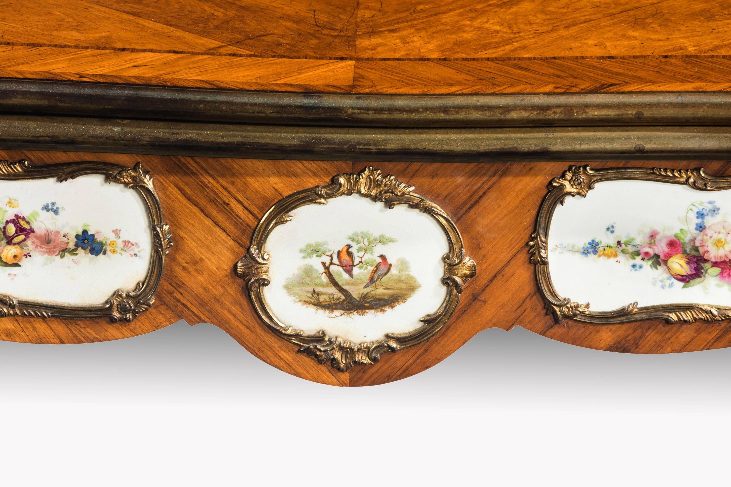 Late 19th Century Kingwood Games Table Incorporating Beautifully Painted Panels 5