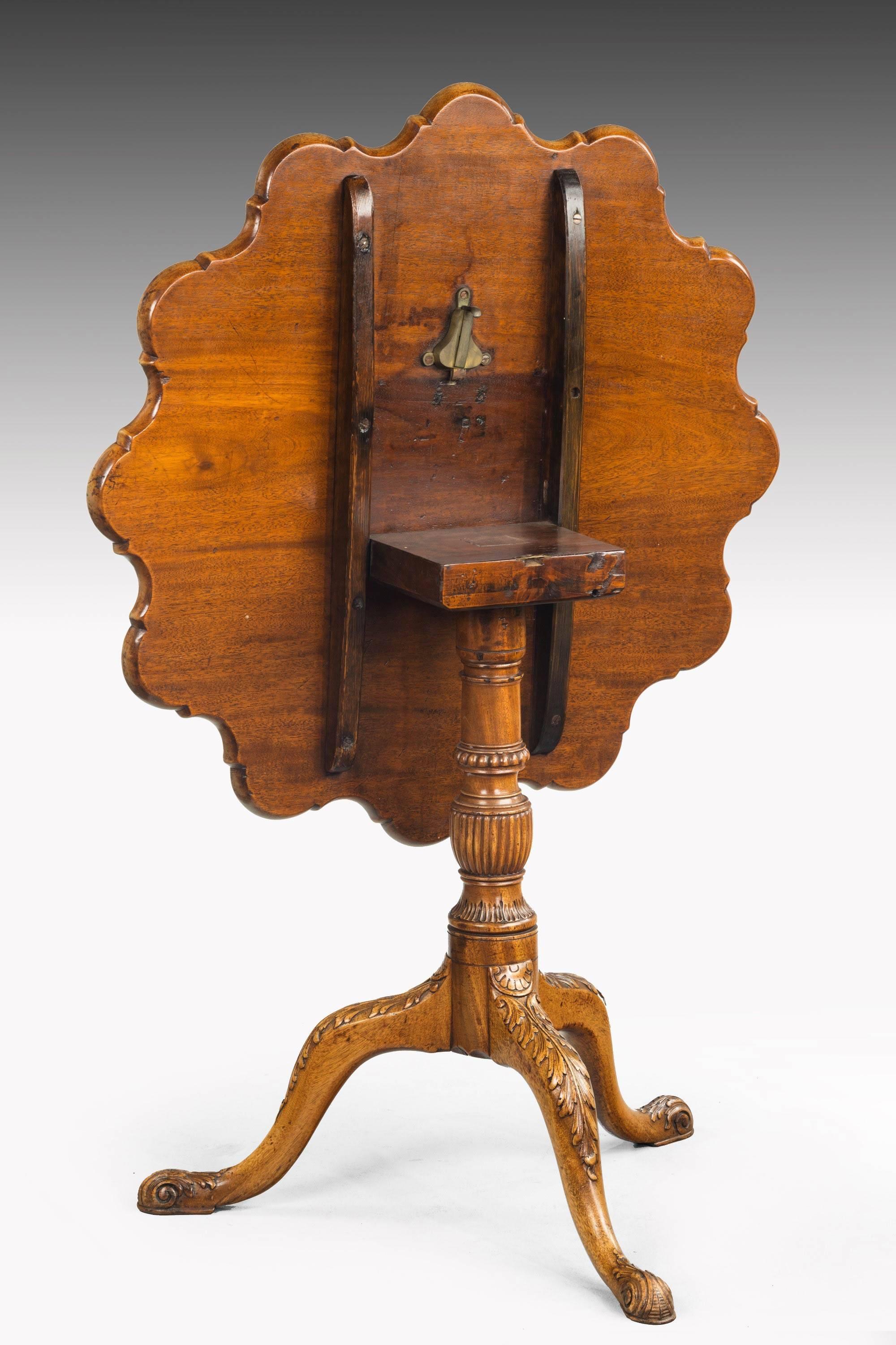 Mid-18th Century Design Mahogany Shaped Tilt Table 2