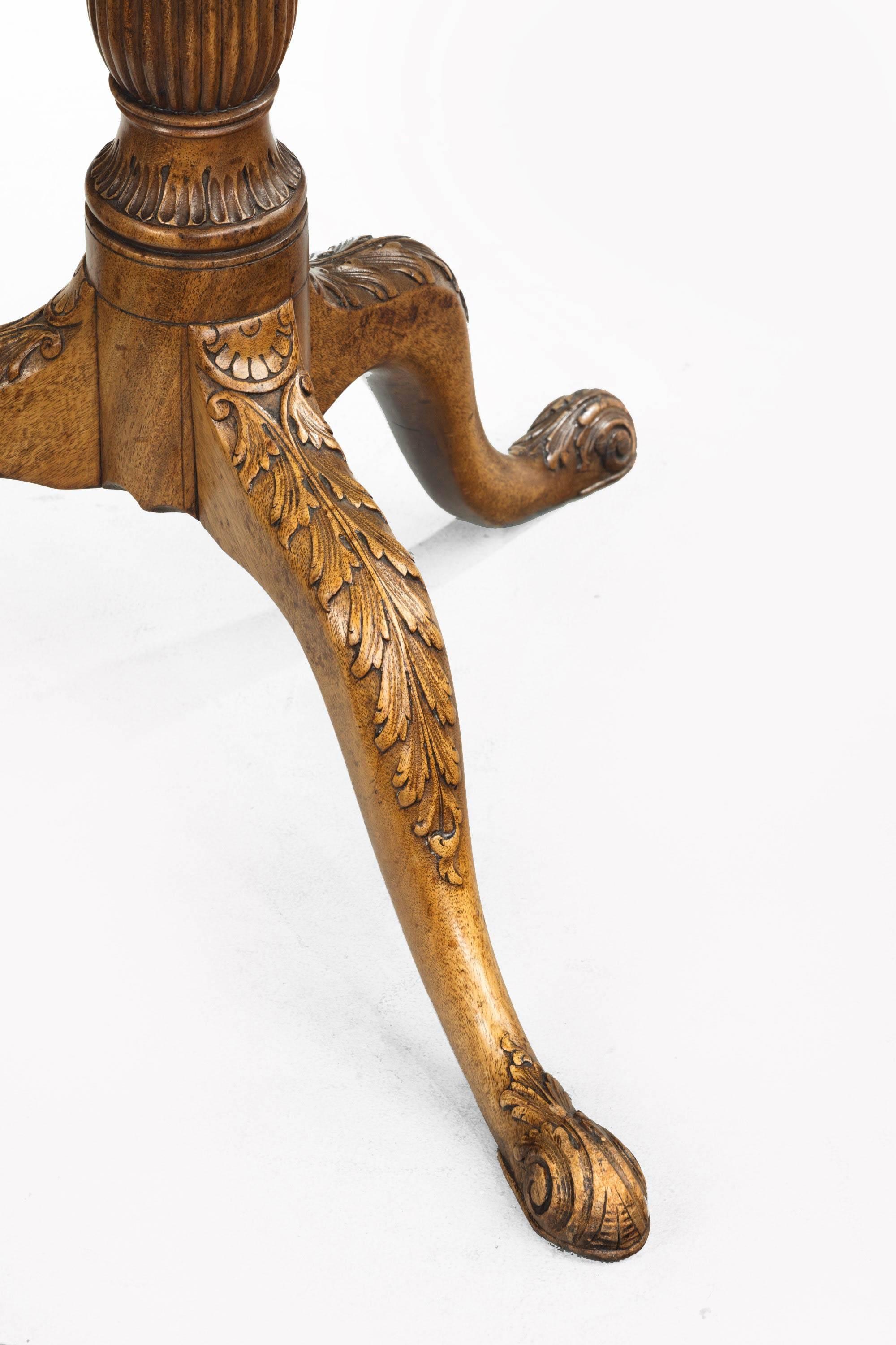 Mid-18th Century Design Mahogany Shaped Tilt Table 4