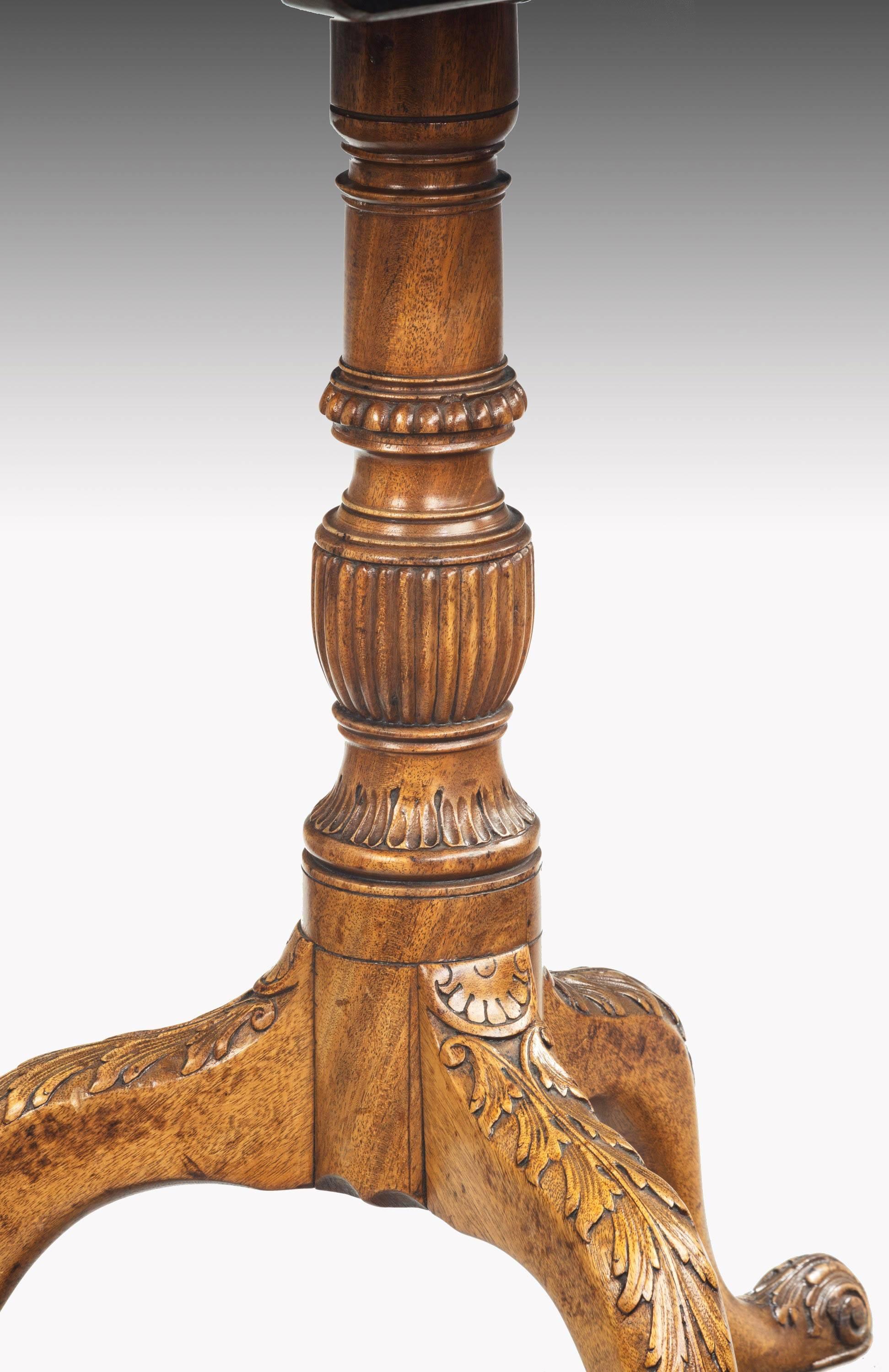 Mid-18th Century Design Mahogany Shaped Tilt Table 3