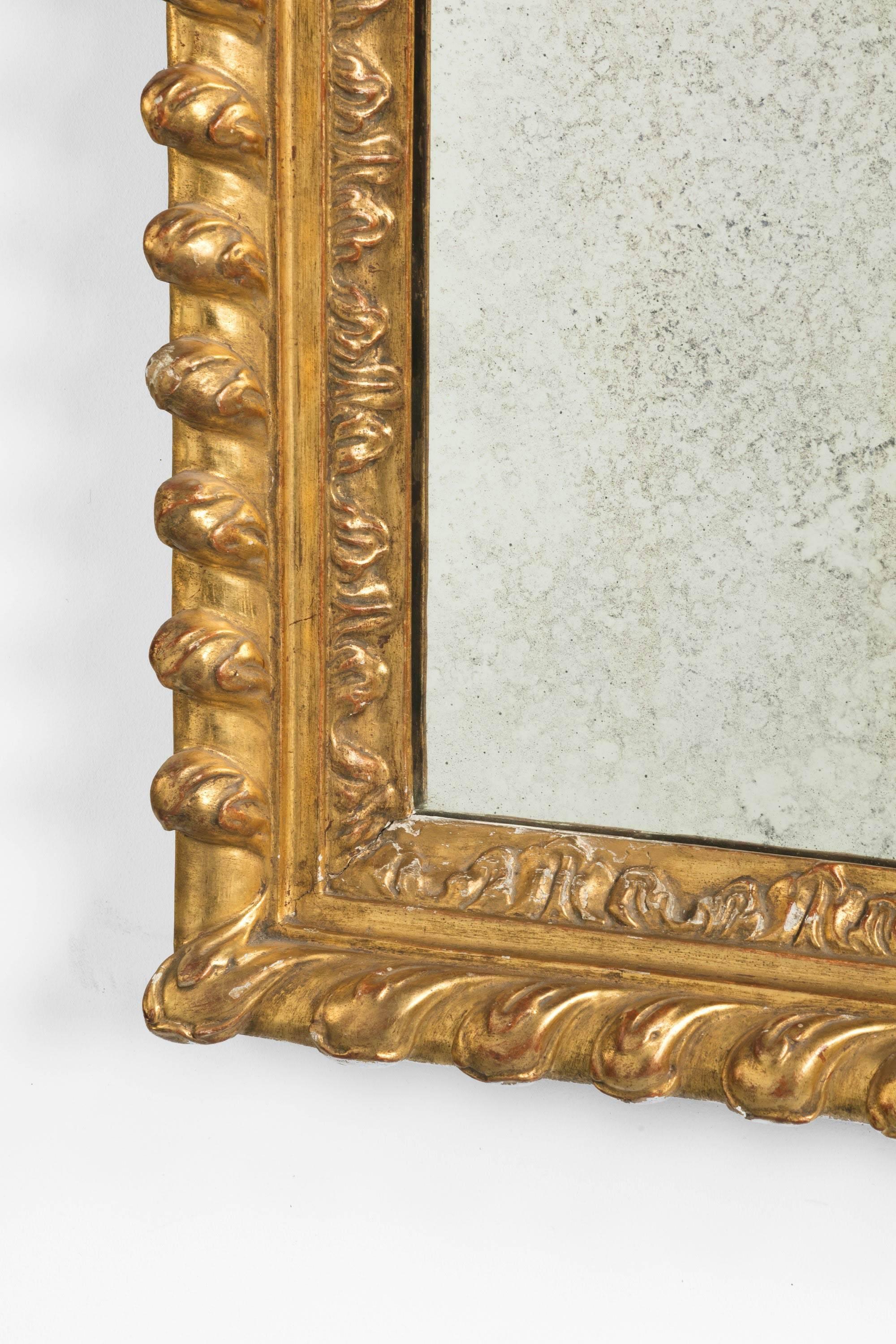 Pair of Mid-19th Century Giltwood and Gesso Mirrors In Good Condition In Peterborough, Northamptonshire