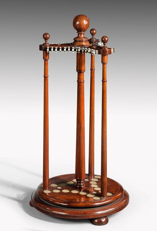 Pair of 19th century mahogany snooker or pool cue holders For Sale at 1stDibs