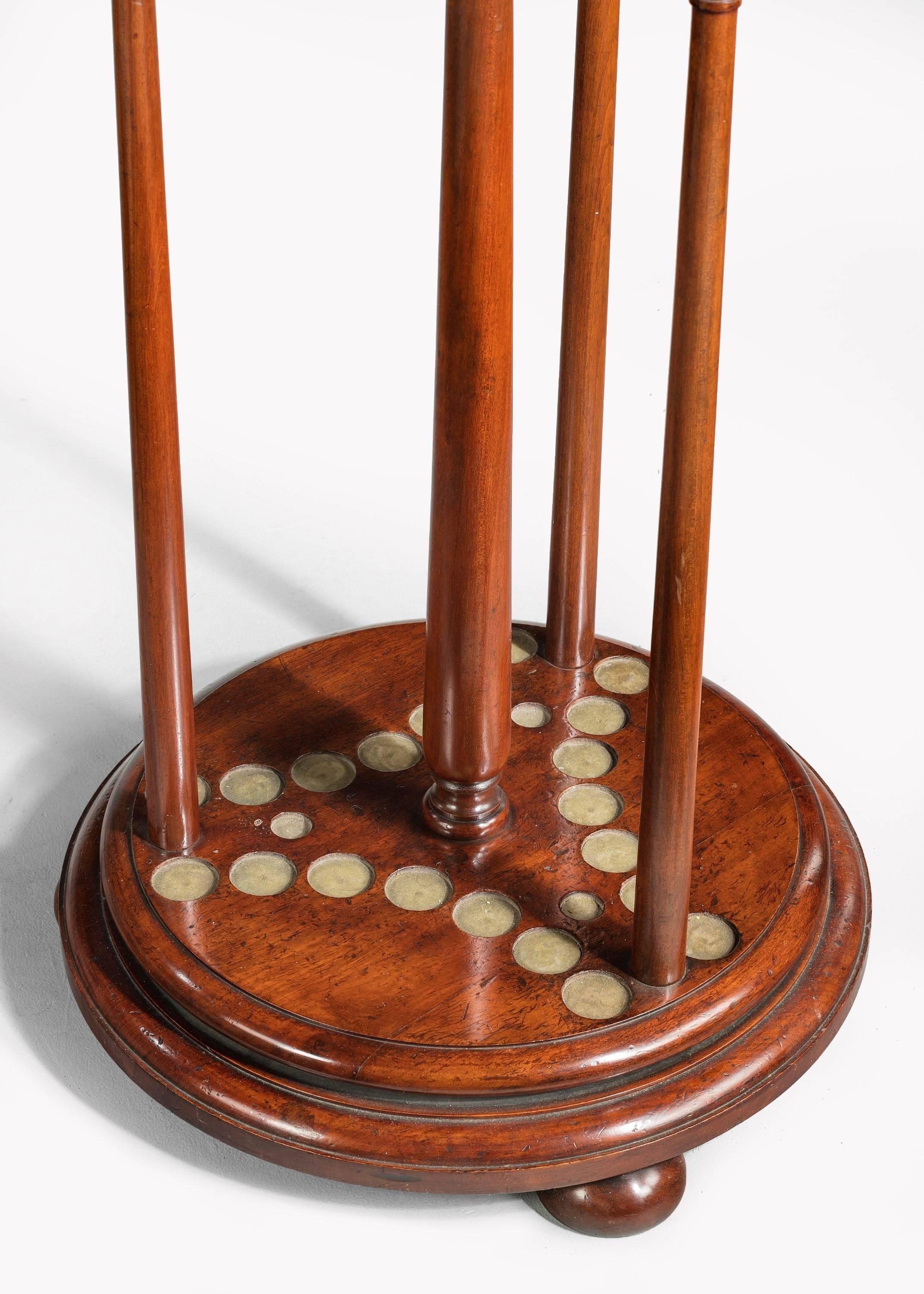 Mahogany Pair of 19th century mahogany snooker or pool cue holders