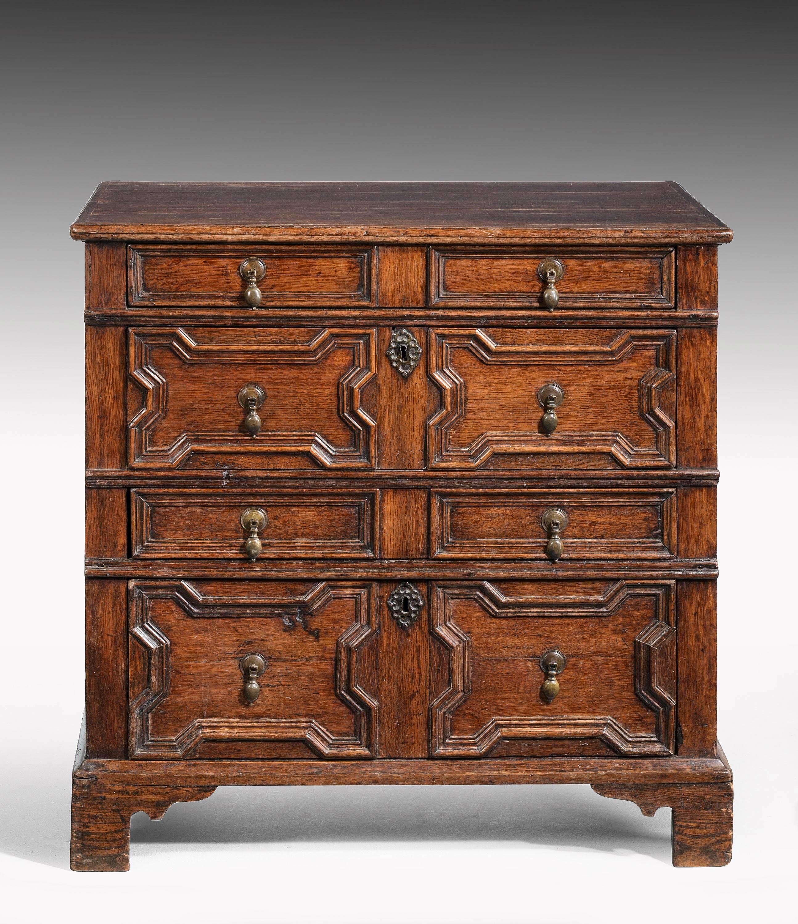 panelled chest of drawers