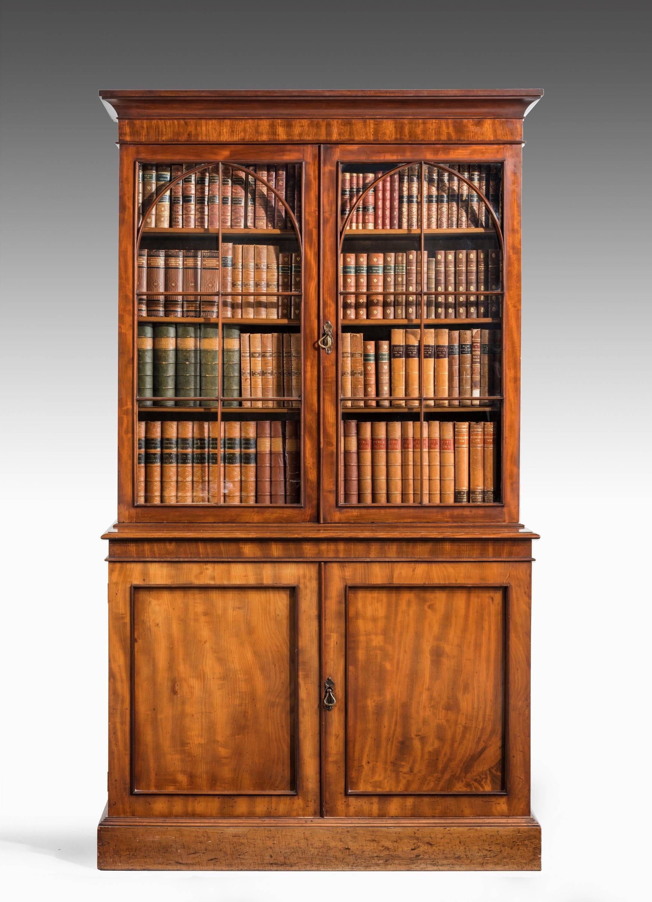 Regency Period Mahogany Bookcase with Gothic Tracery 2