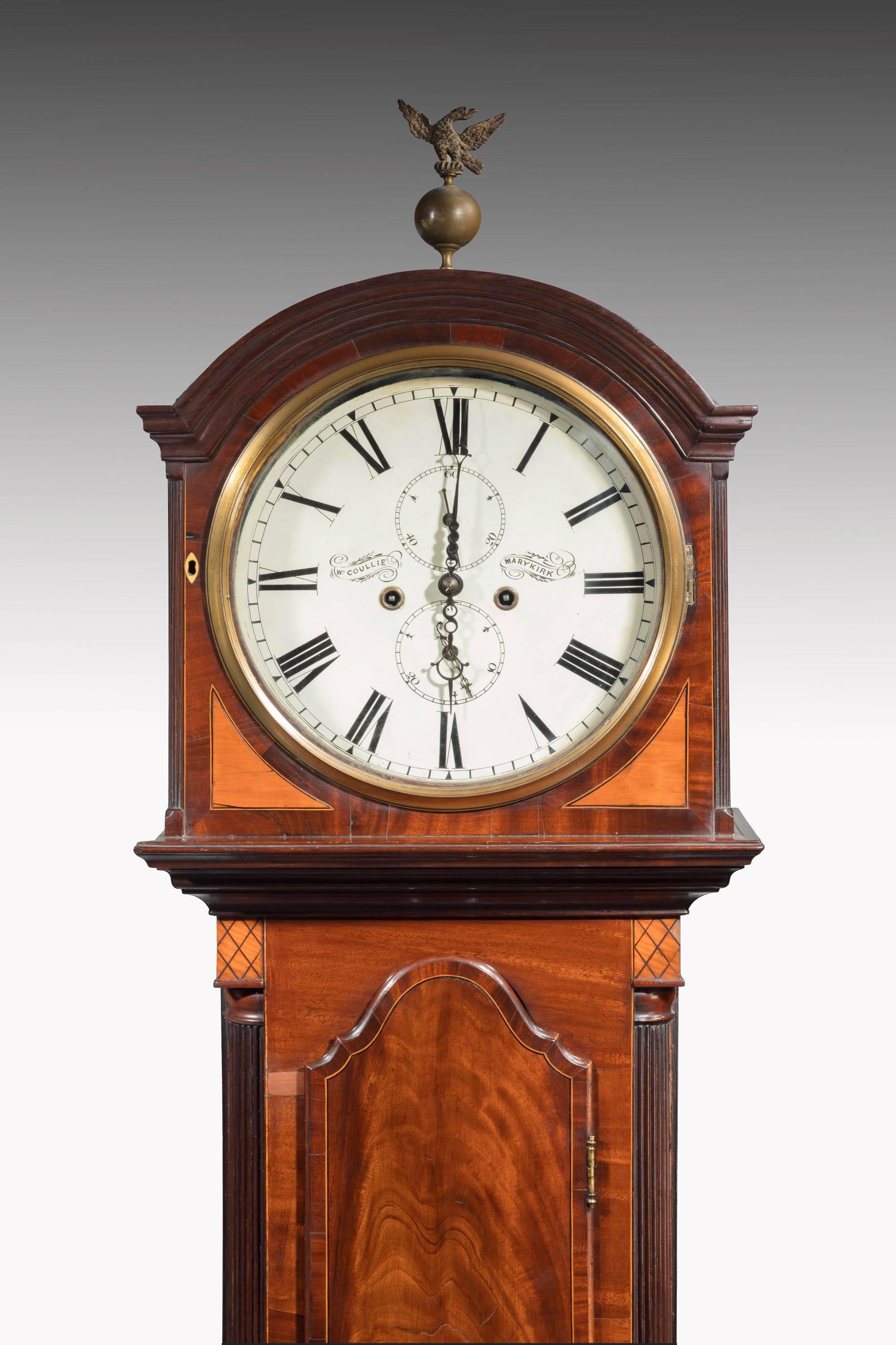 Great Britain (UK) 19th Century Mahogany Longcase Clock by William Coulie of Marykirk
