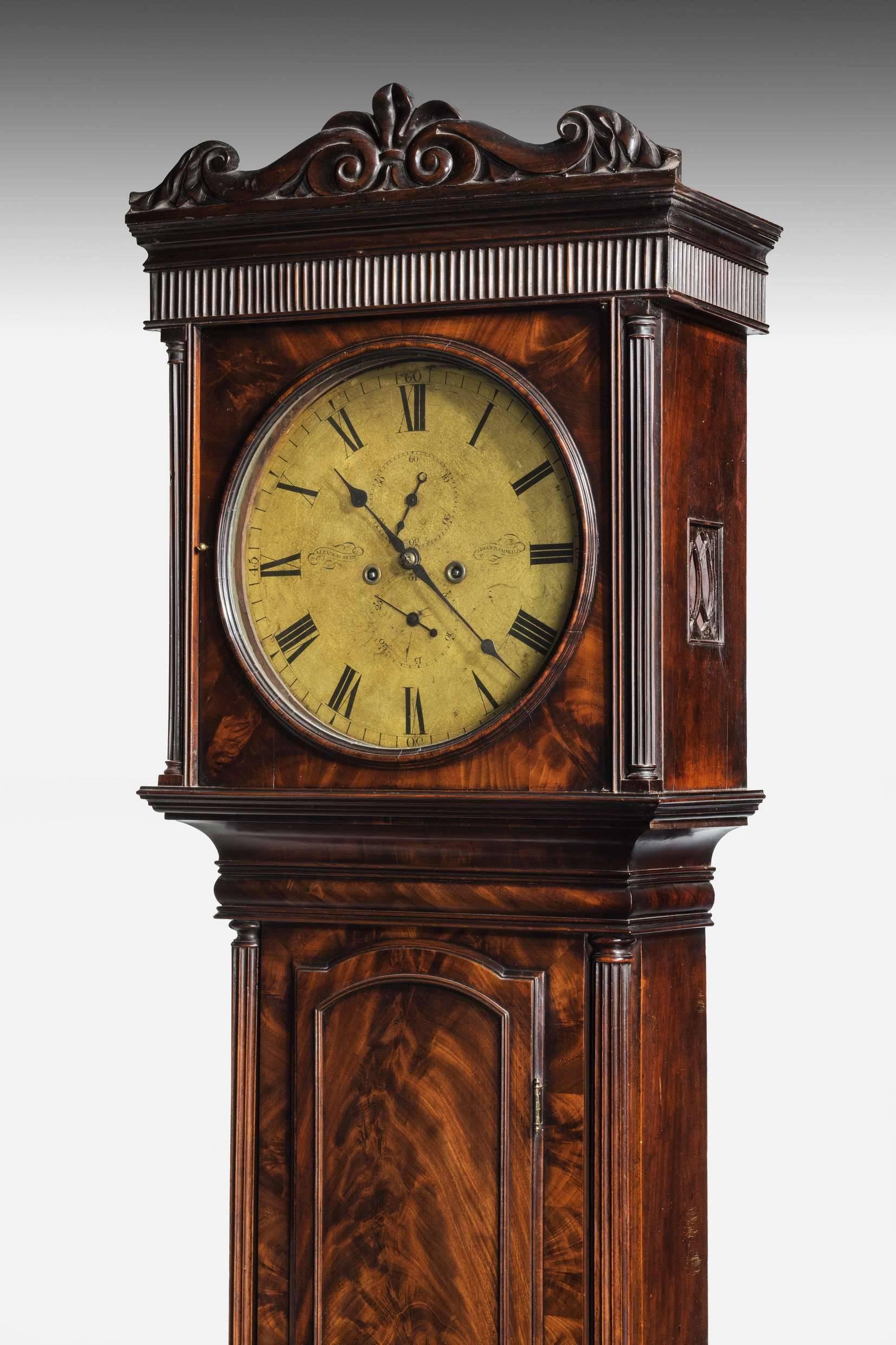 Early 19th Century Mahogany Longcase Clock by Alexander Ralston In Excellent Condition In Peterborough, Northamptonshire